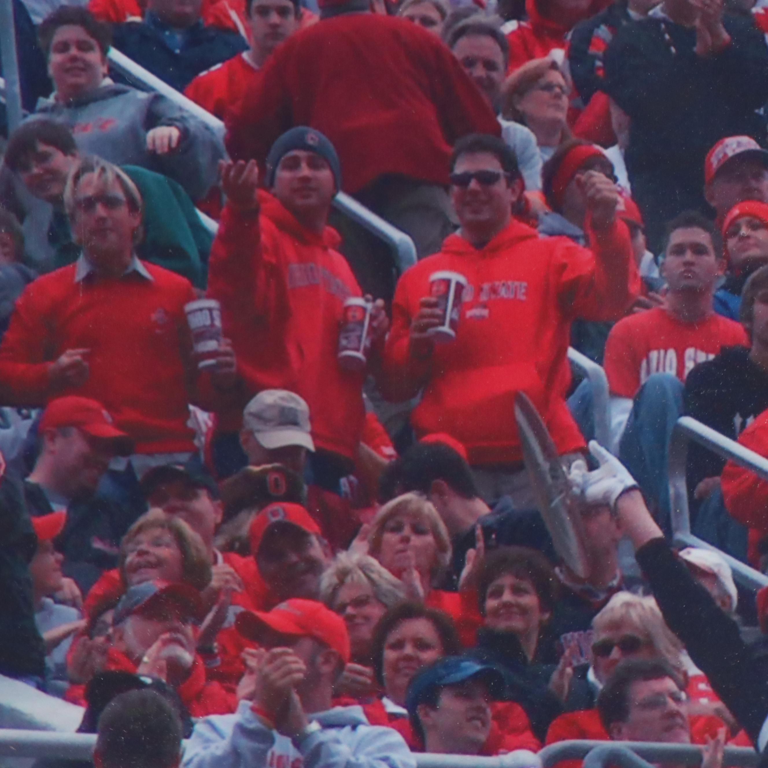 Digital Photograph of the Ohio State Marching Band and Crowd at a Game