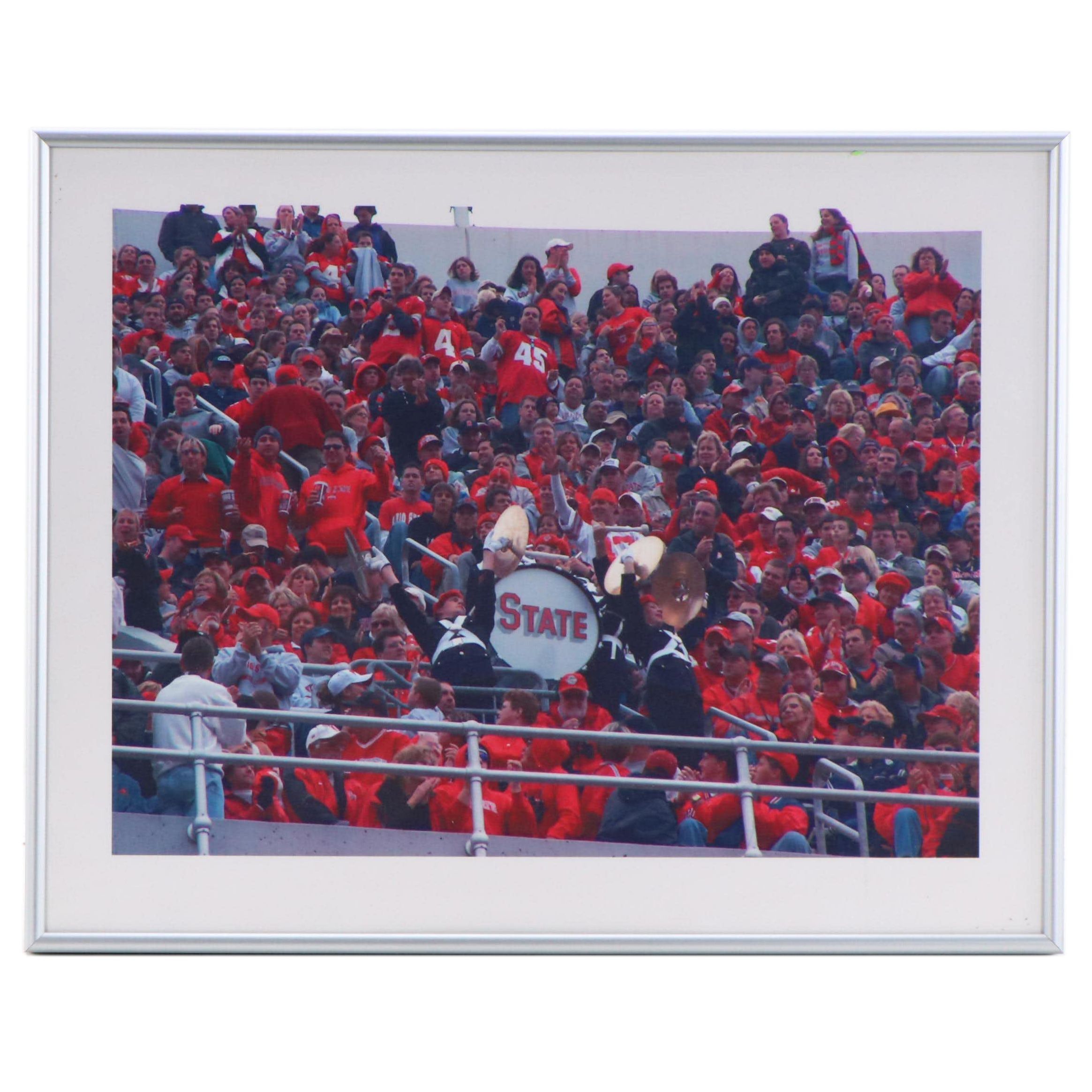 Digital Photograph of the Ohio State Marching Band and Crowd at a Game