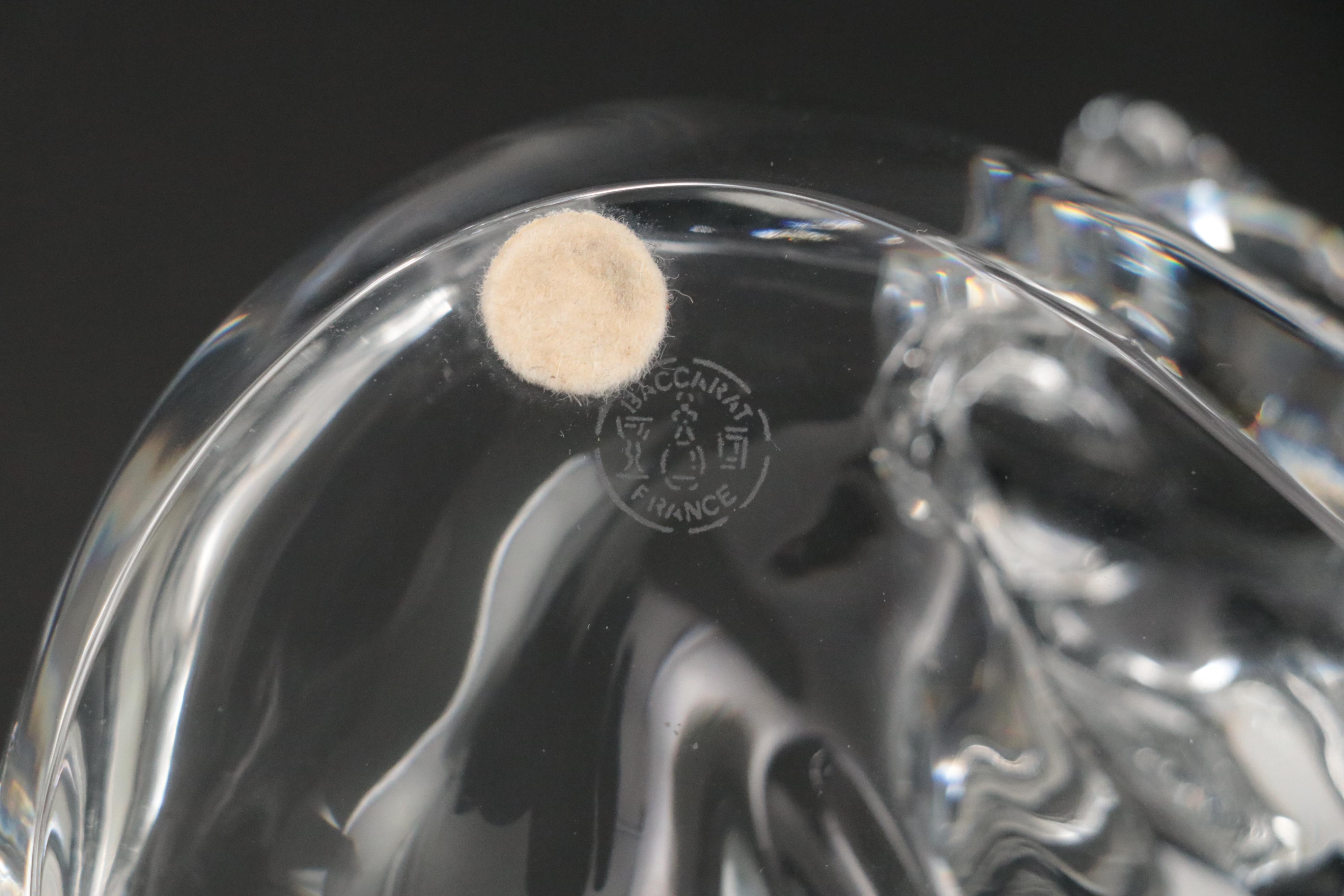 Baccarat and Val St. Lambert Crystal Cat Figurines