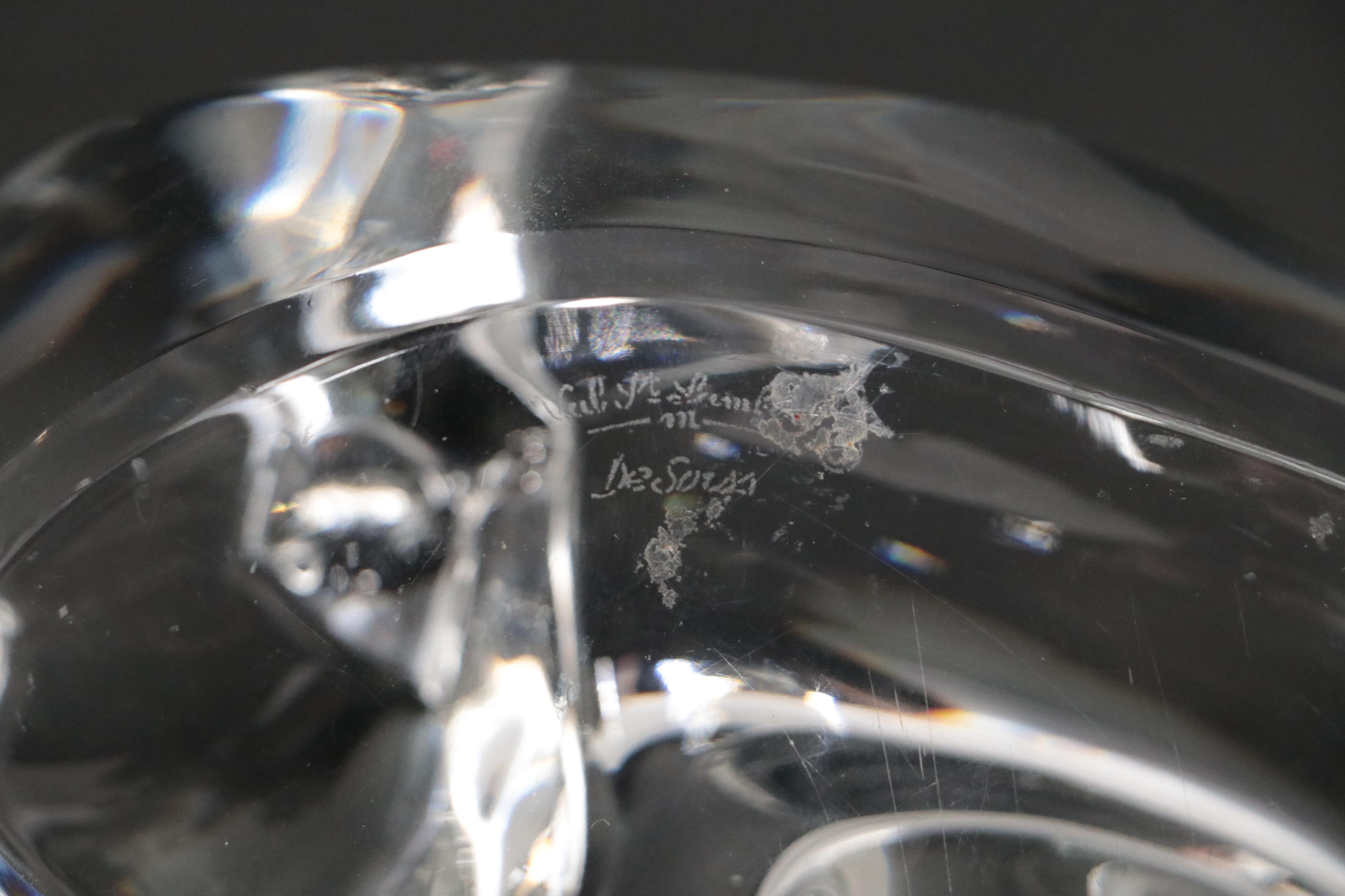 Baccarat and Val St. Lambert Crystal Cat Figurines