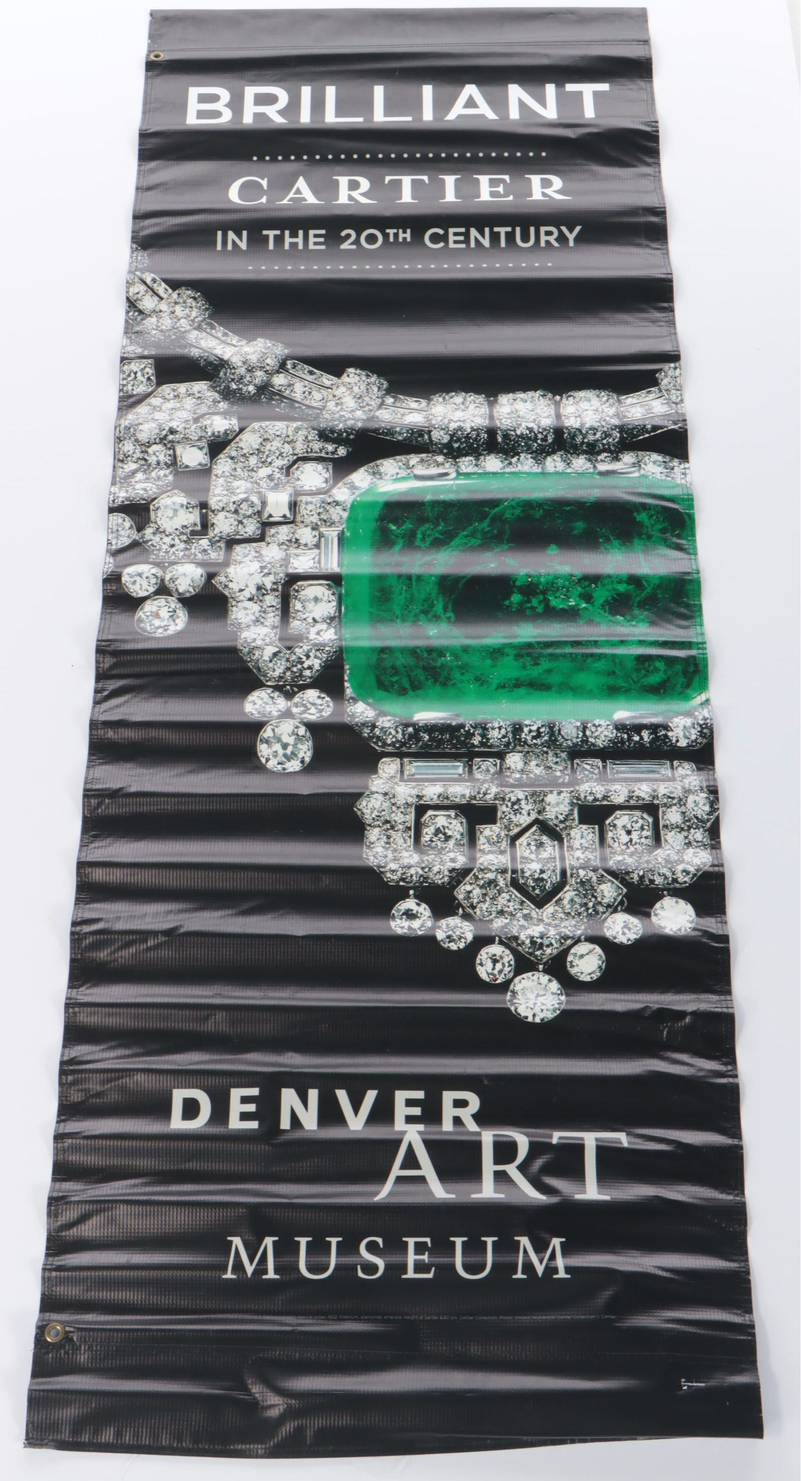 Cartier Brilliant Exhibit Wall Banner From Denver Art Museum, 2014-2015