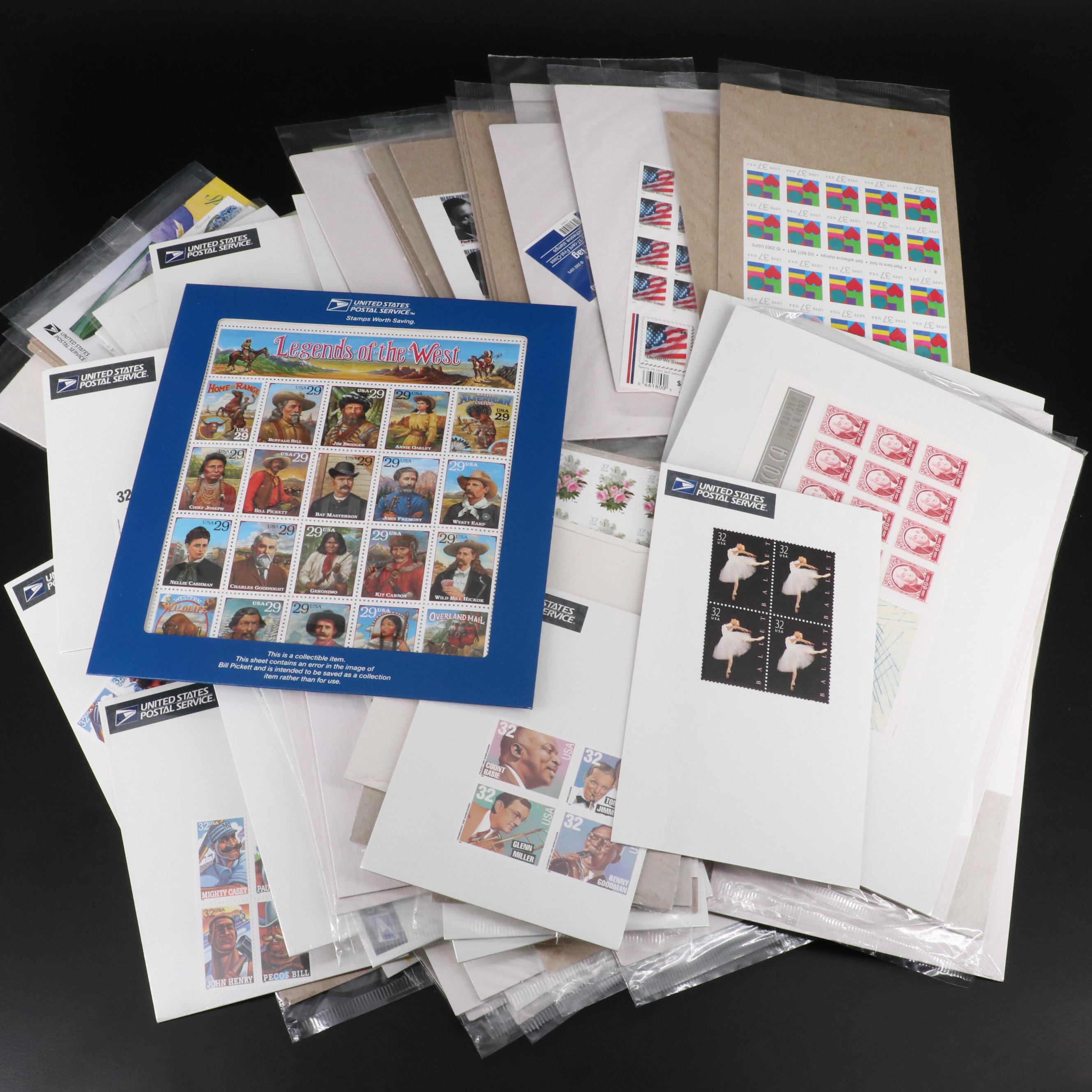 Unused U.S. Postage Stamps in Original Mint Packaging With "Marvels of Mail"