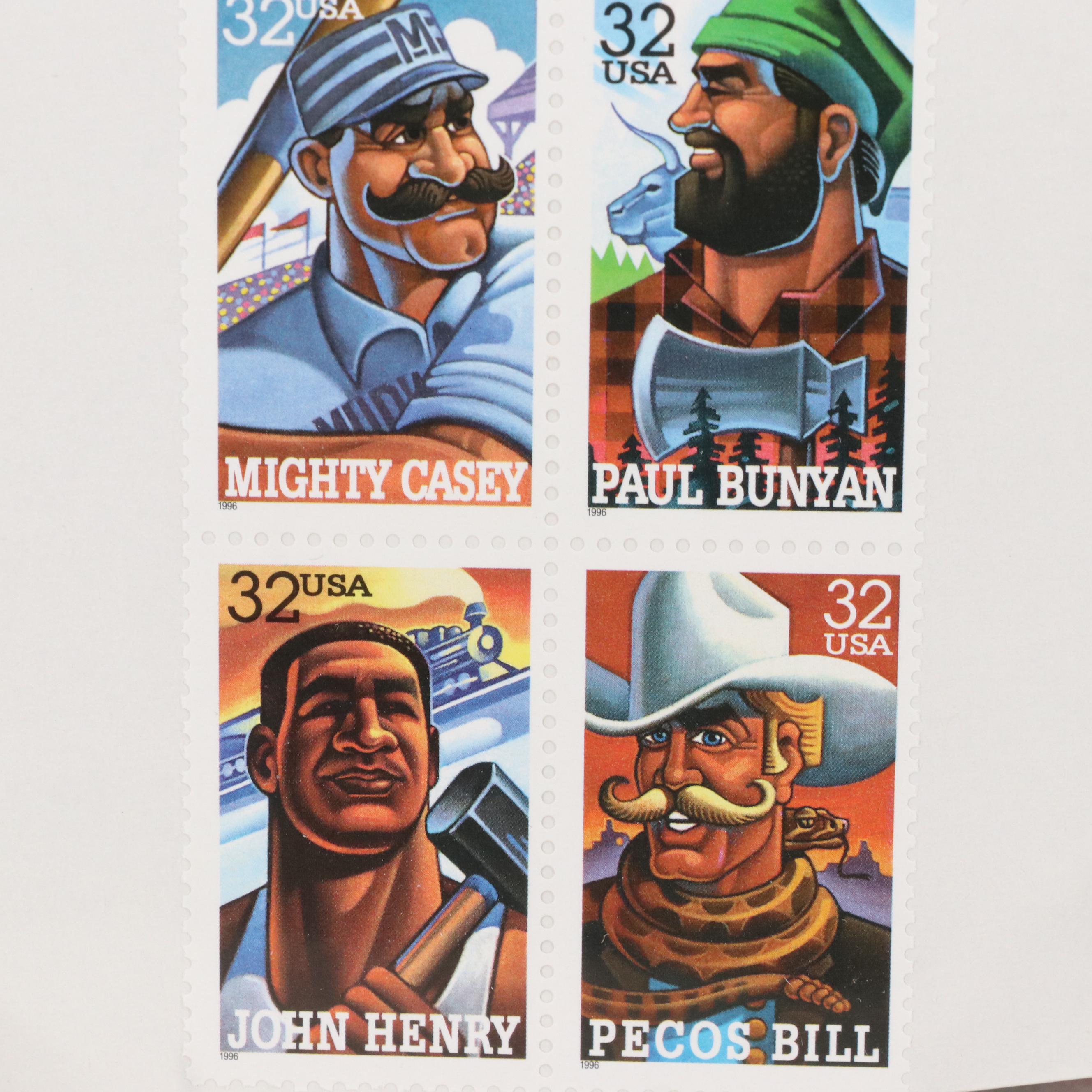 Unused U.S. Postage Stamps in Original Mint Packaging With "Marvels of Mail"