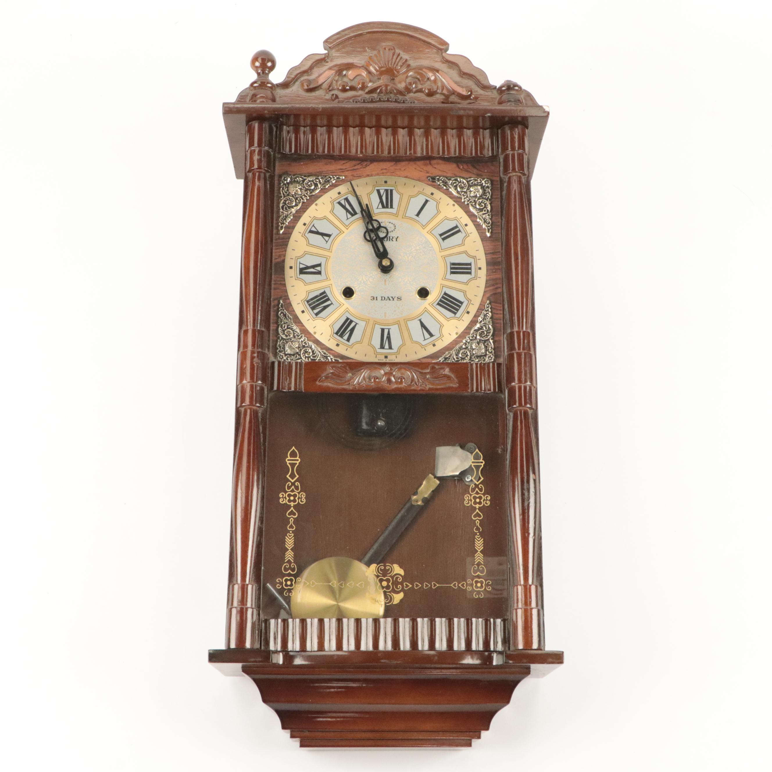 Korean Glory 31 Day Pendulum Wall Clock