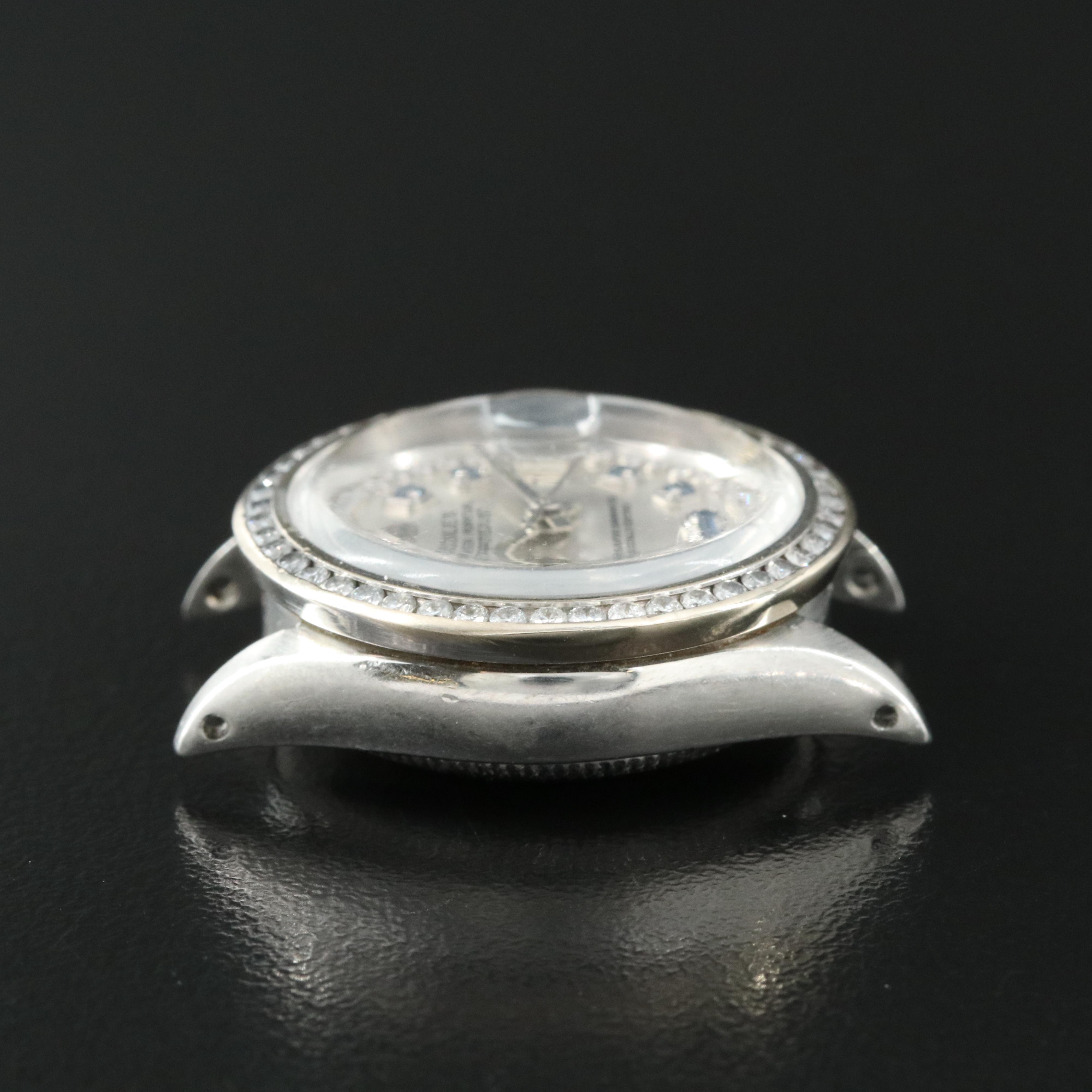 1970 Rolex Custom 1.01 CTW Diamond and Sapphire Datejust Watch