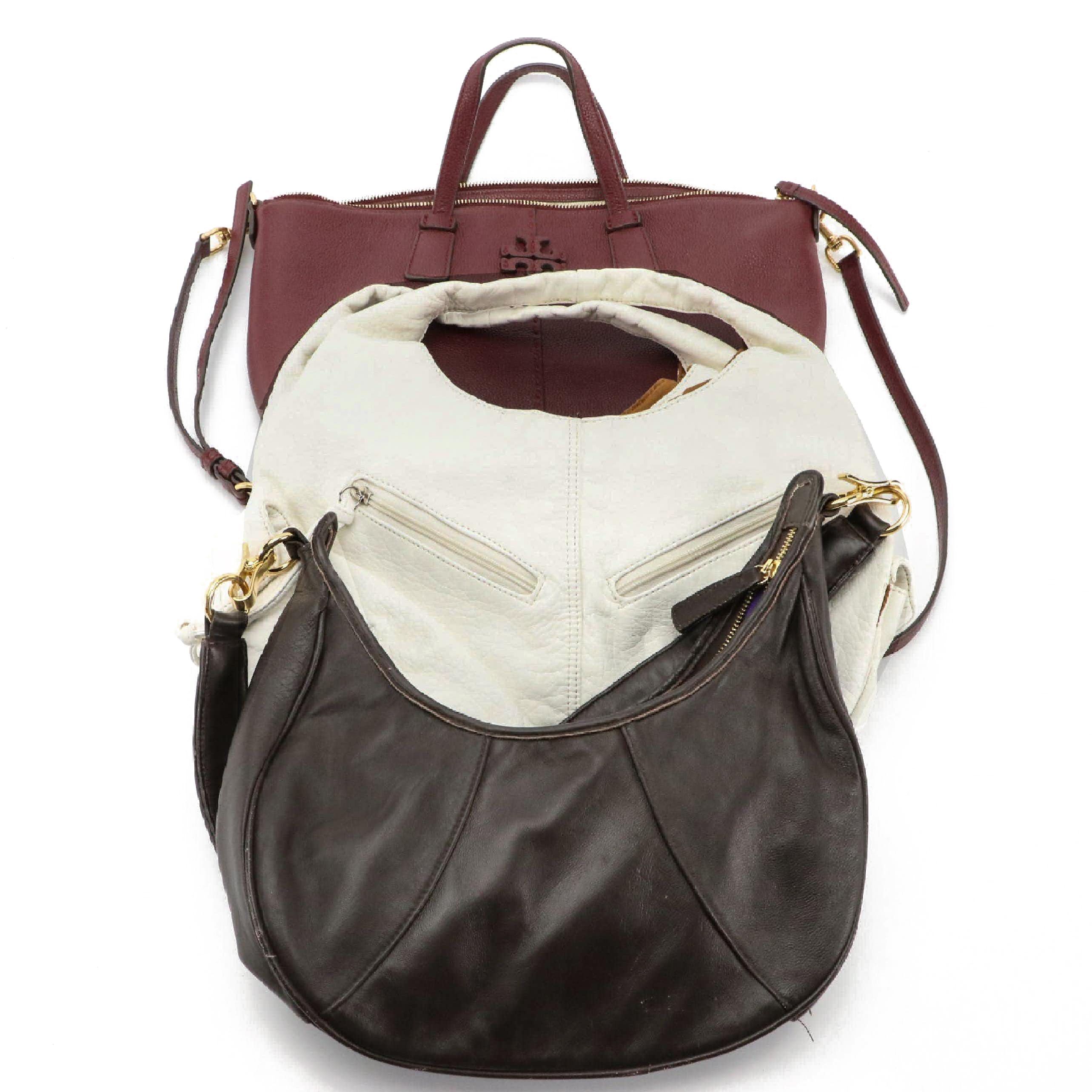 Tory Burch Grain Leather Two-Way Bag with Other Hobo Bags