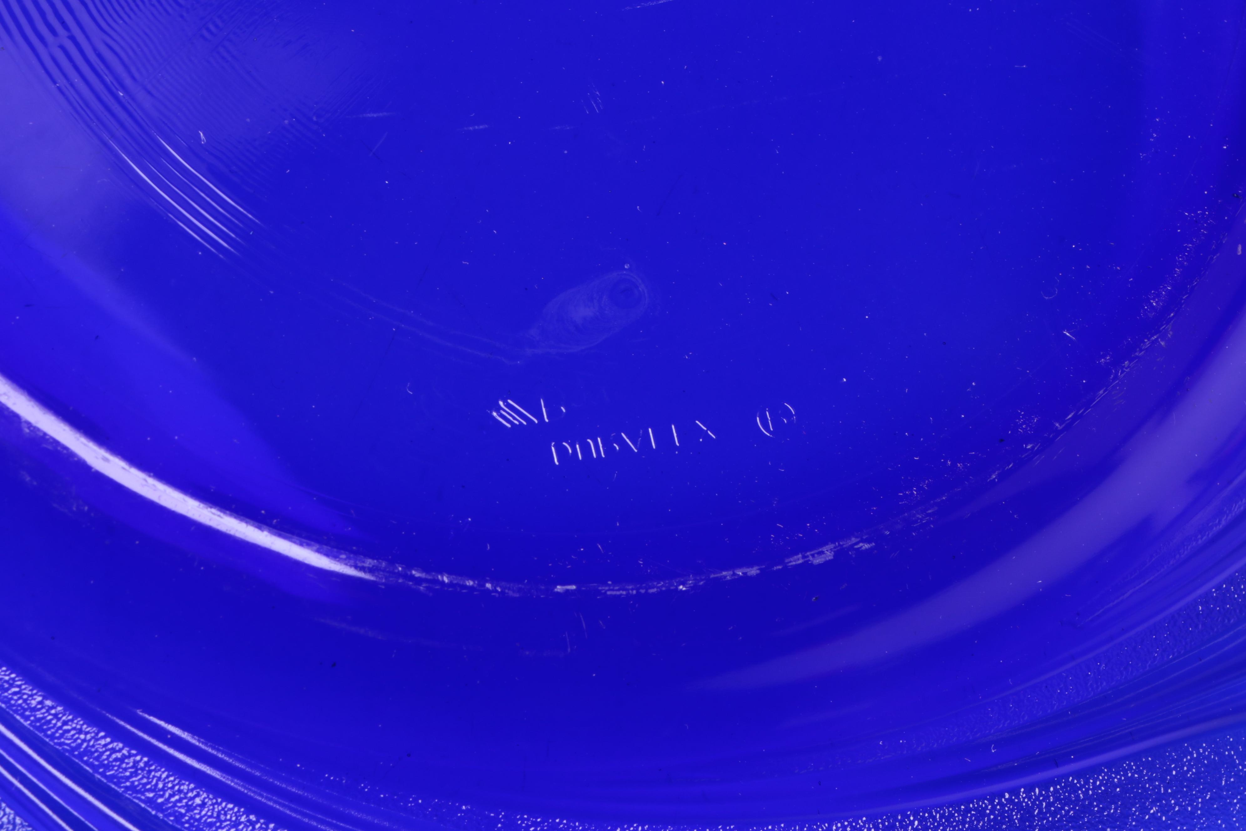 Duralex Cobalt Blue Glass Dinner Plates and Vereco Glass Salad Plates