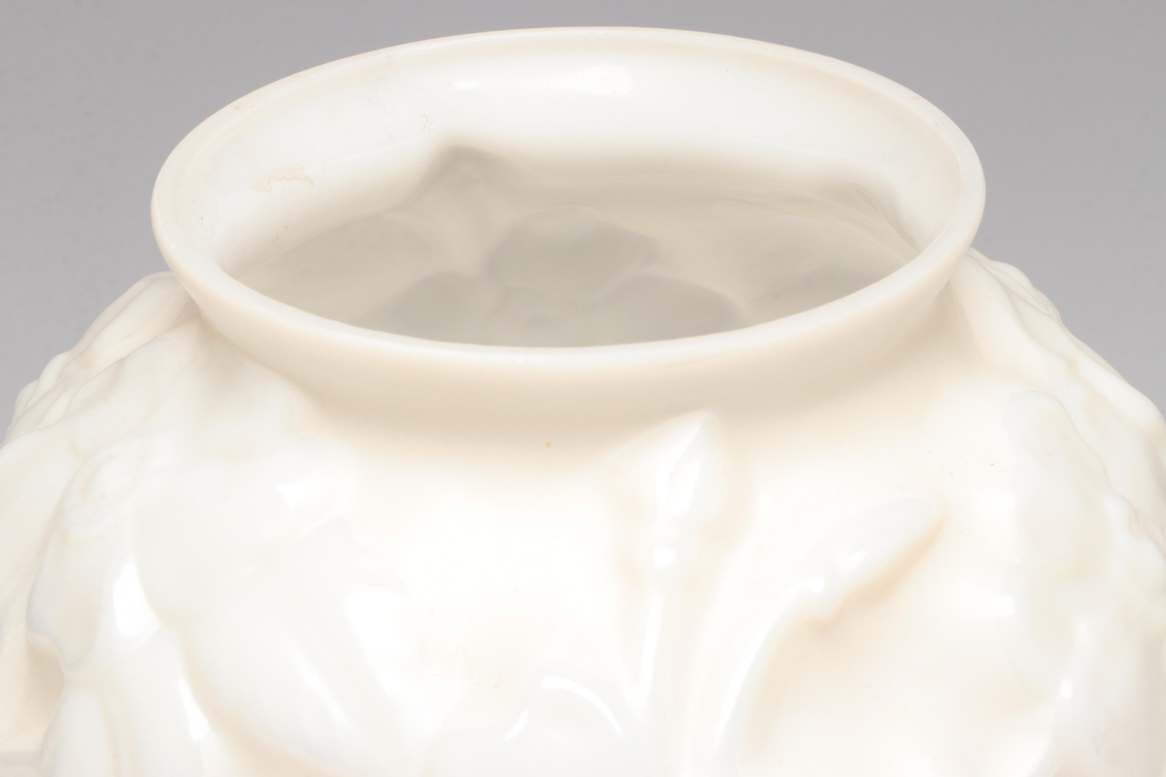 Tiffin Black Satin Glass "Poppy" Vase with Phoenix and Consolidated Glass Vase