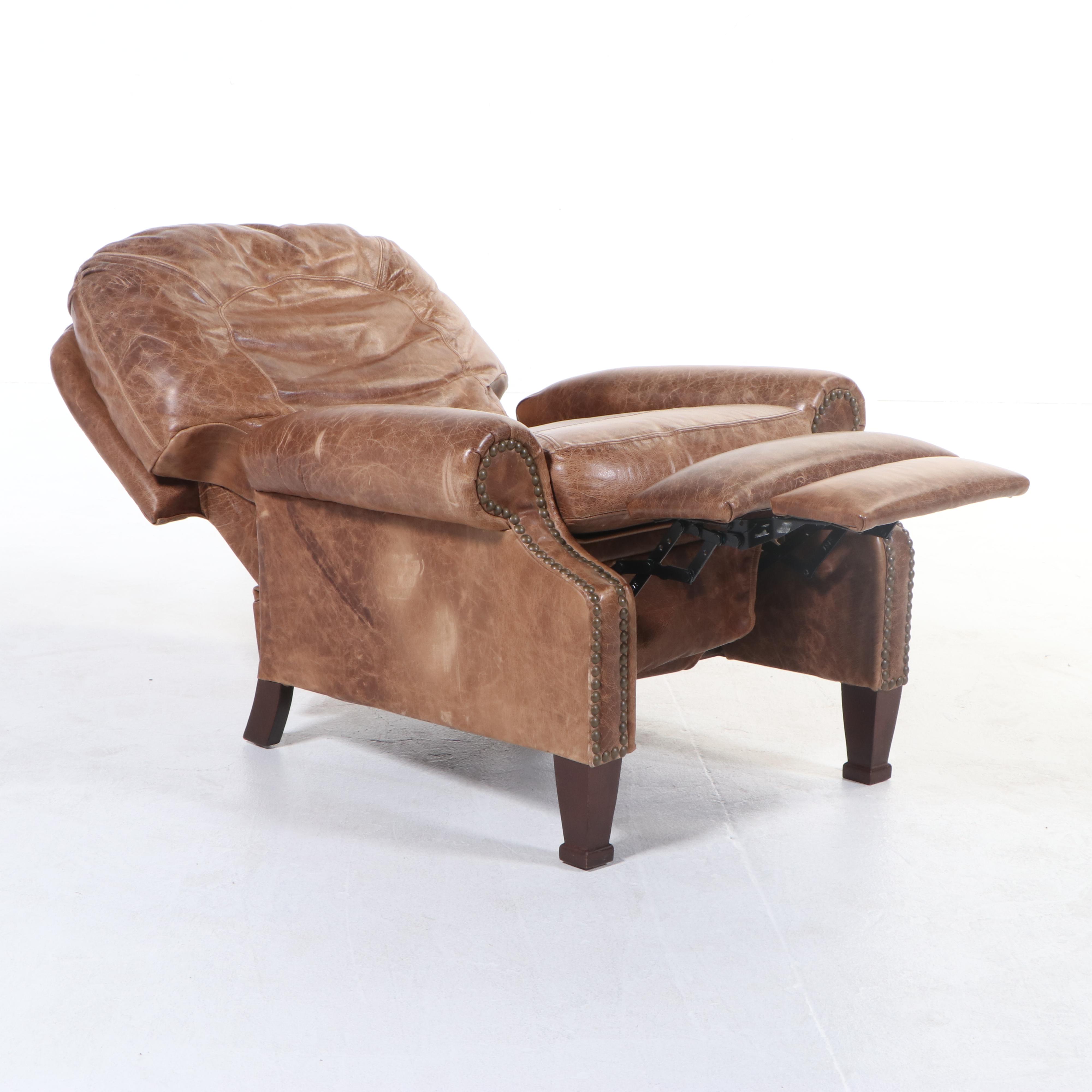 Bradington Young Leather Recliner with Nailheads EBTH