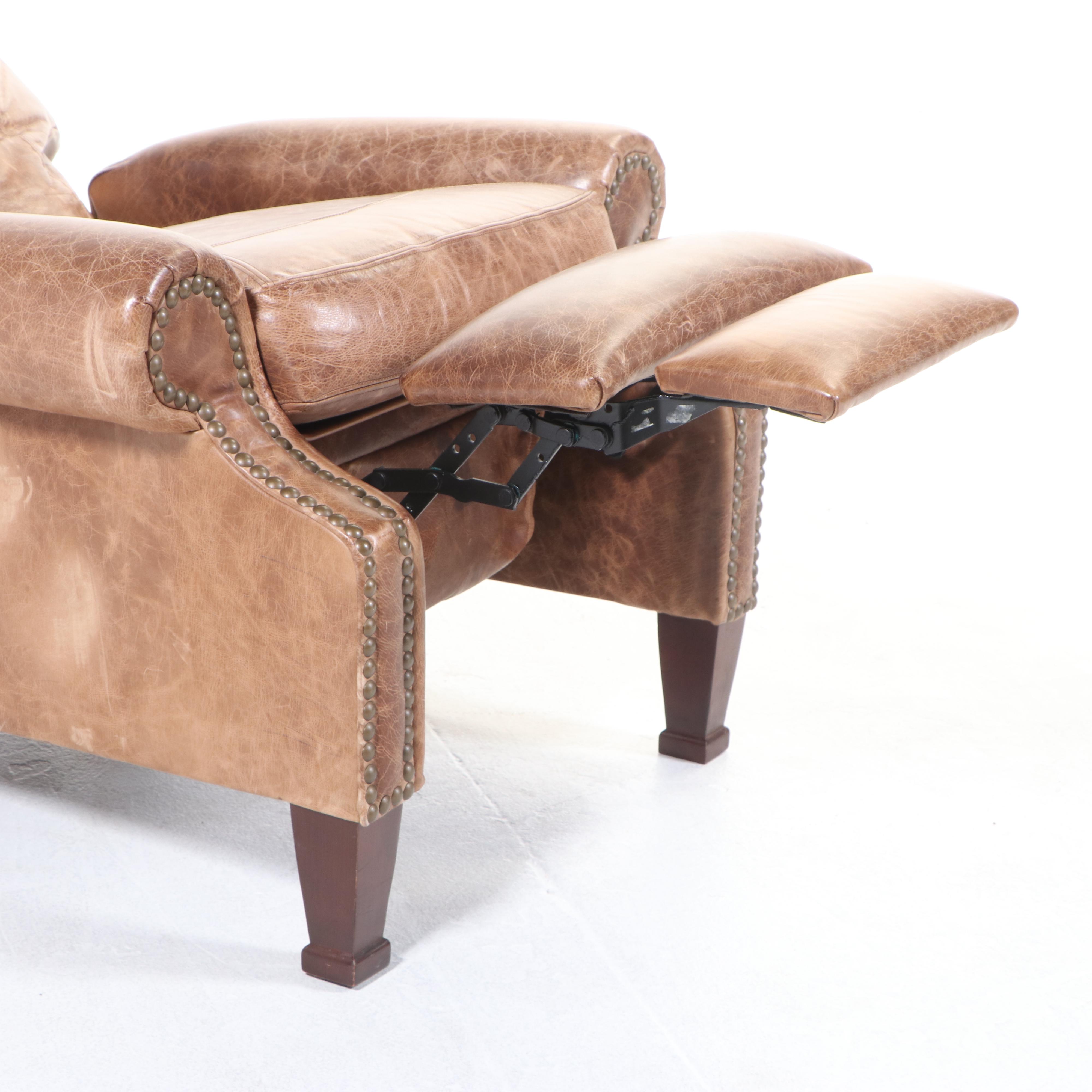Bradington Young Leather Recliner with Nailheads EBTH