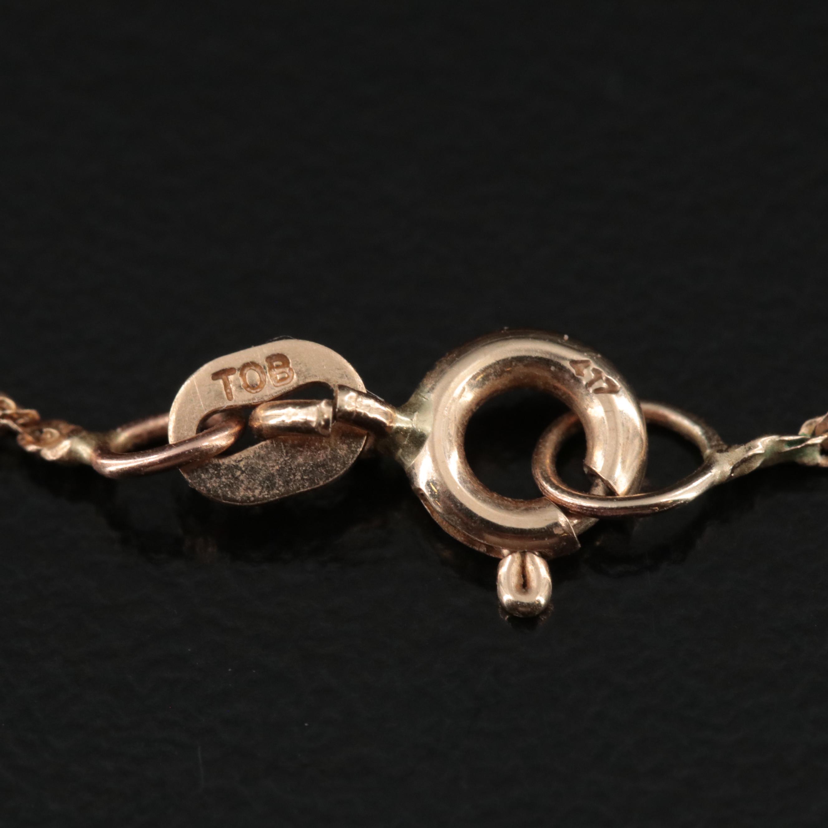 10K Twisted Herringbone Chain Necklace