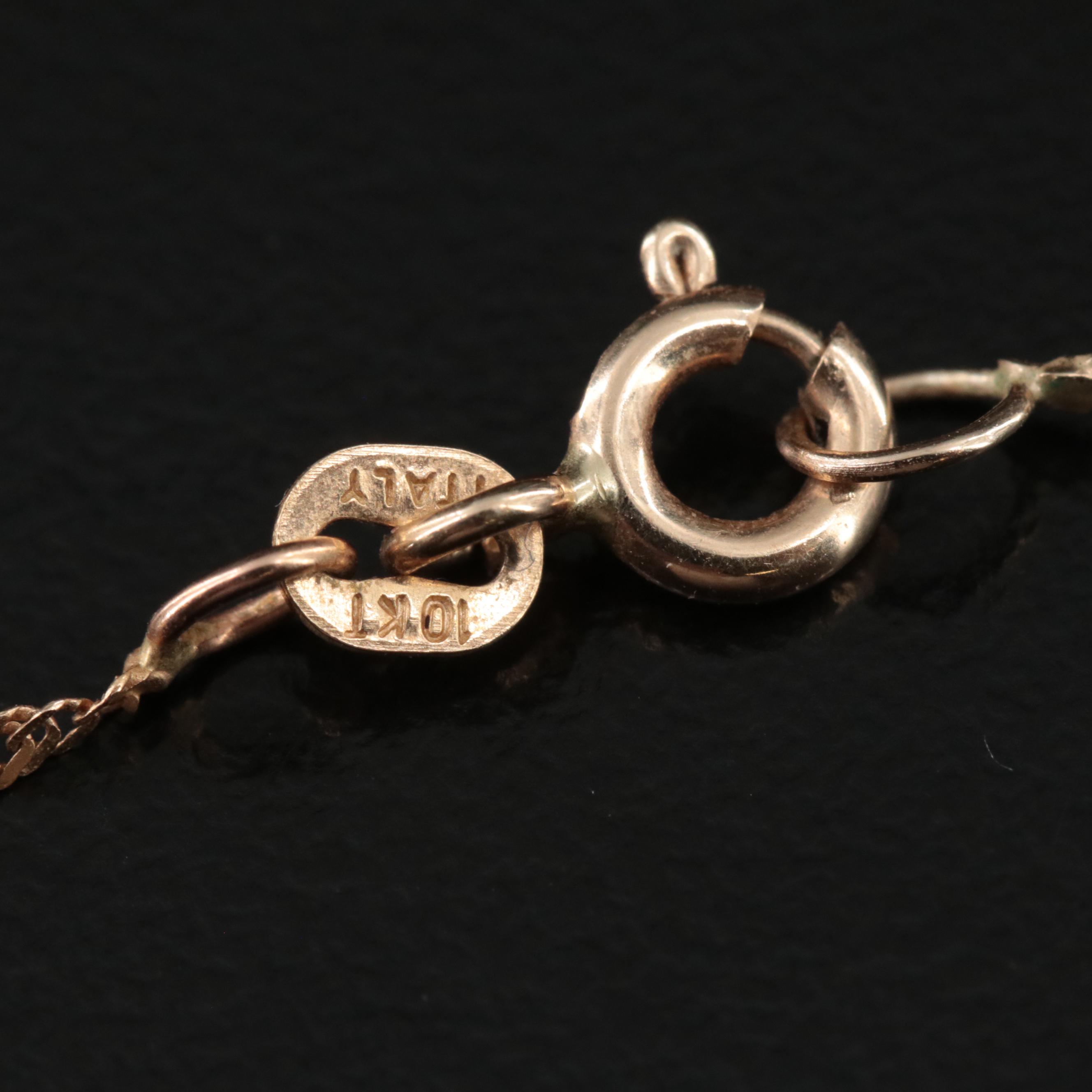 10K Twisted Herringbone Chain Necklace