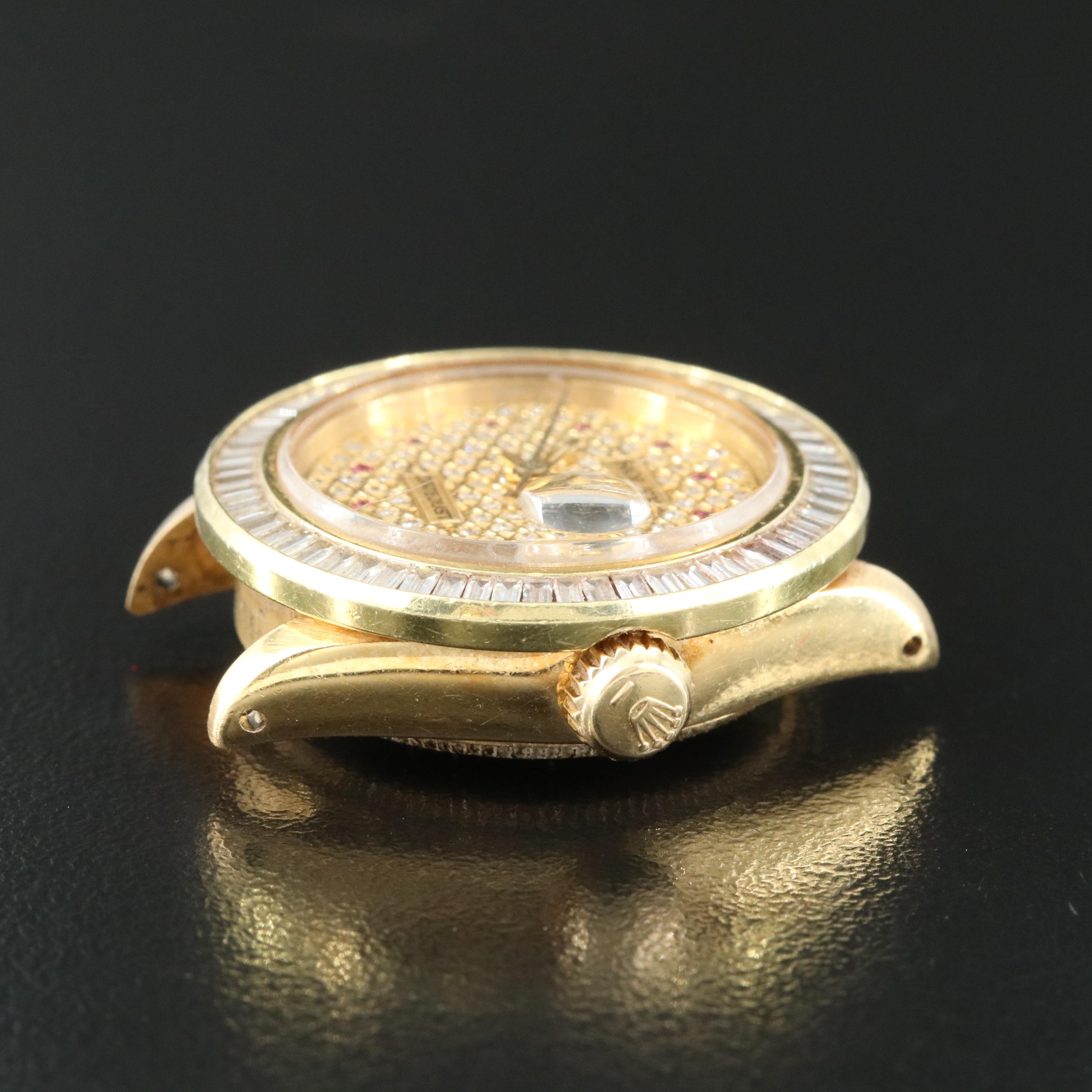 1974 Rolex Custom 2.02 CTW Diamond and Ruby Dial and Bezel Datejust Watch