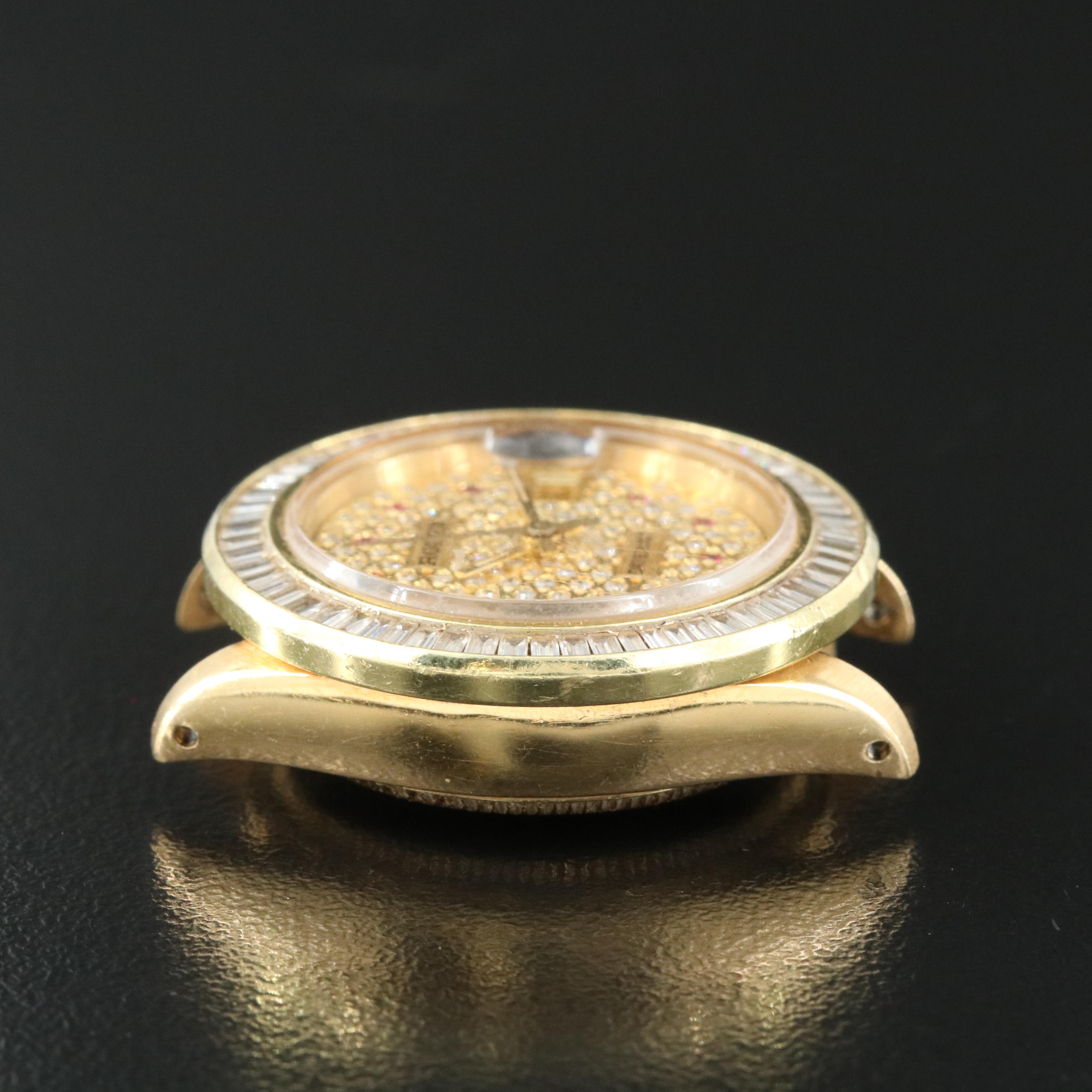 1974 Rolex Custom 2.02 CTW Diamond and Ruby Dial and Bezel Datejust Watch