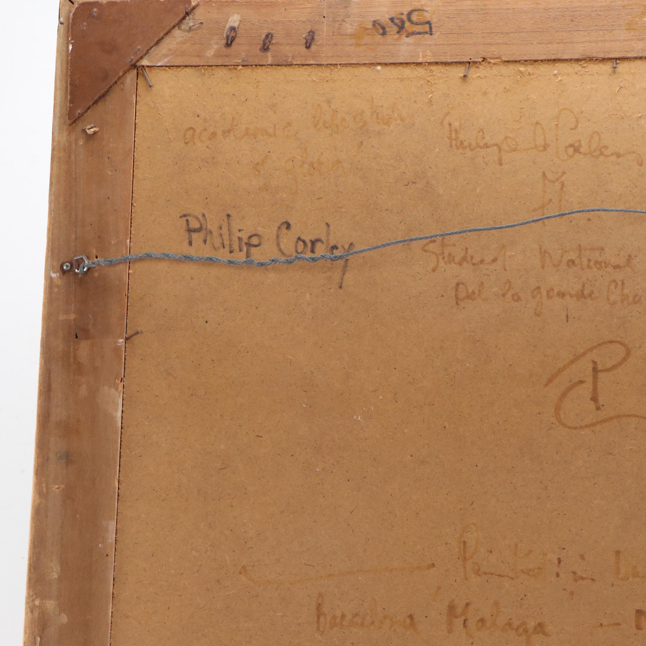 Philip Corley Figurative Oil Painting of Female Nude Undressing