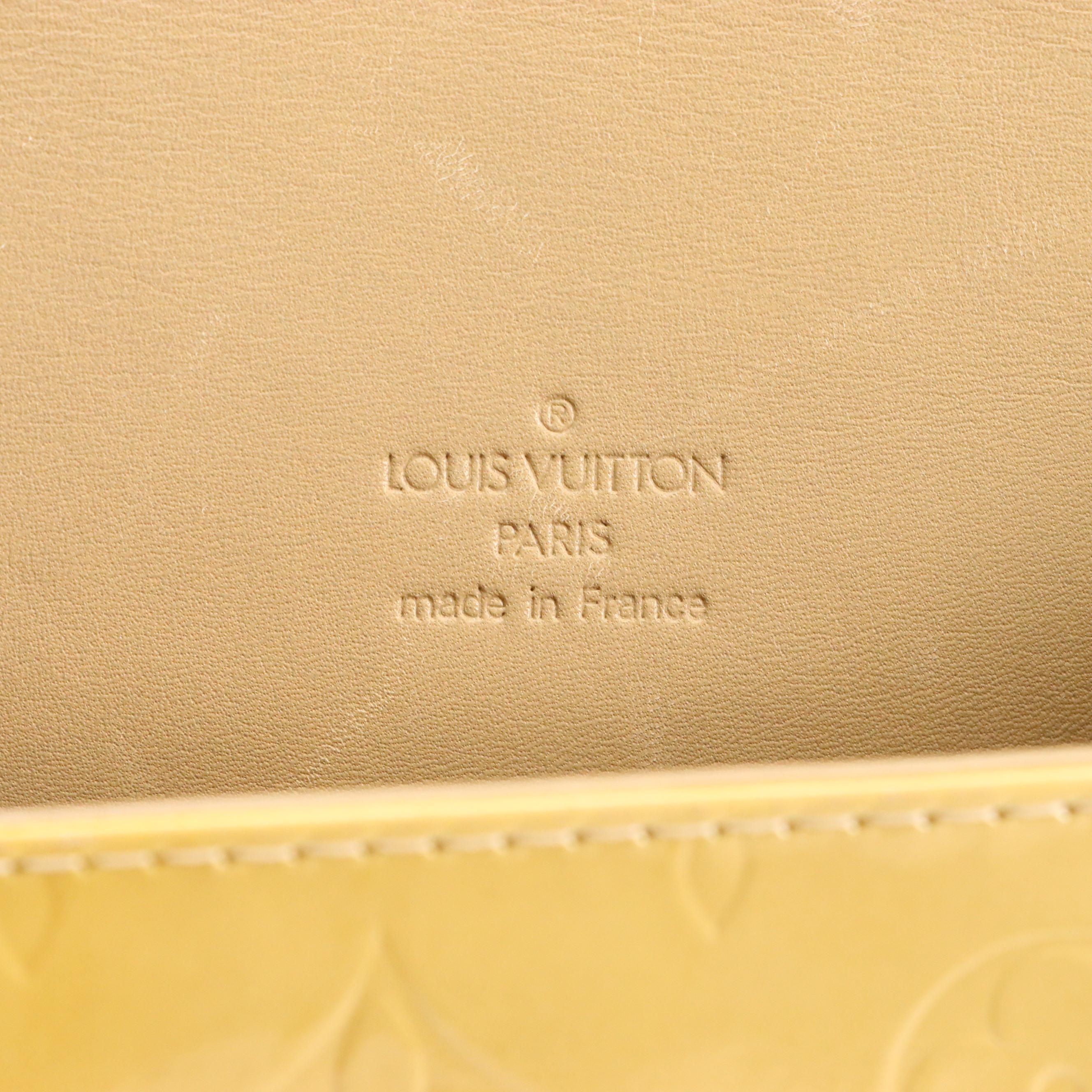 Louis Vuitton Thompson Street Bag in Yellow Monogram Vernis and Vachetta Leather
