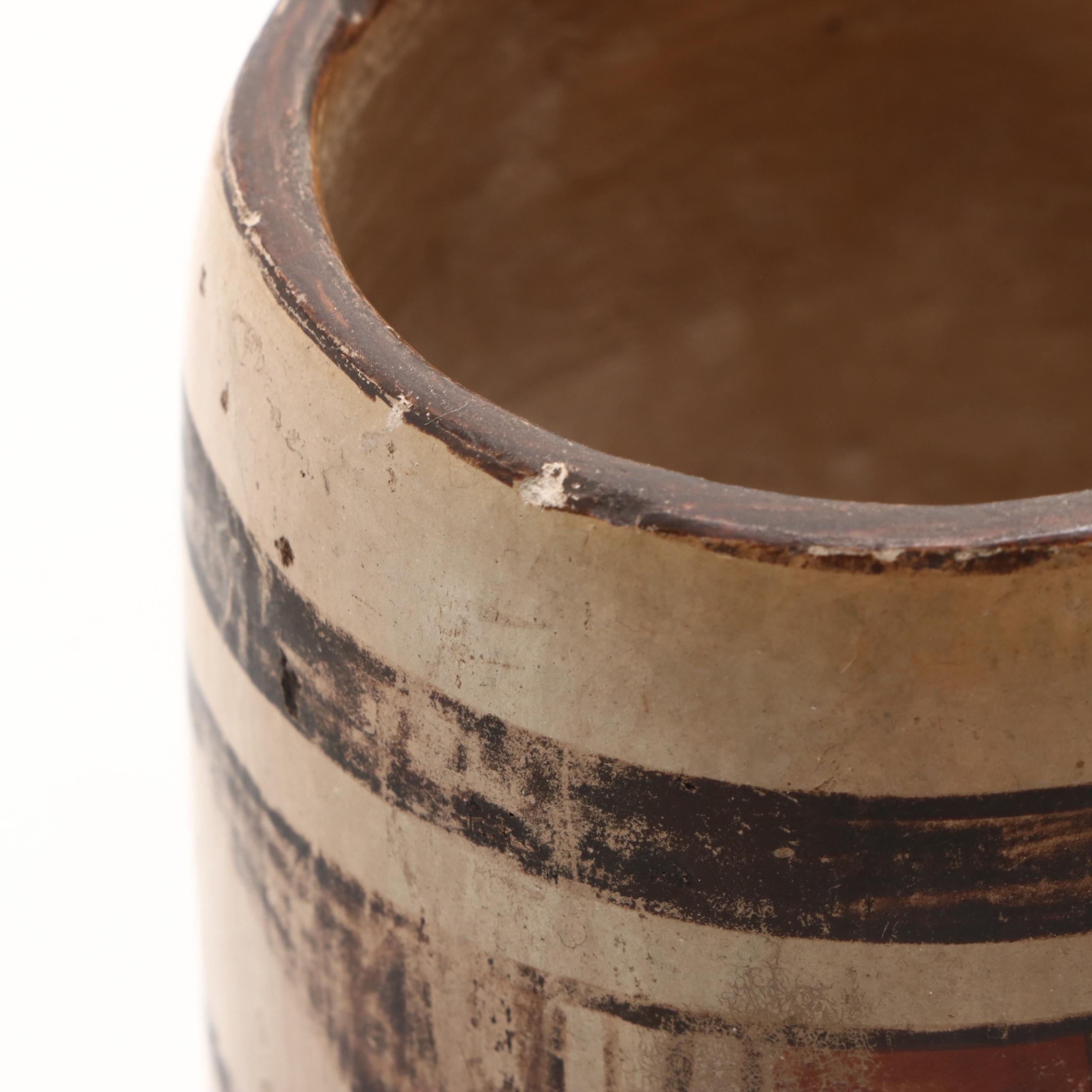 Rafael Silveira Mexican Earthenware Olla with Pueblo Style Vase