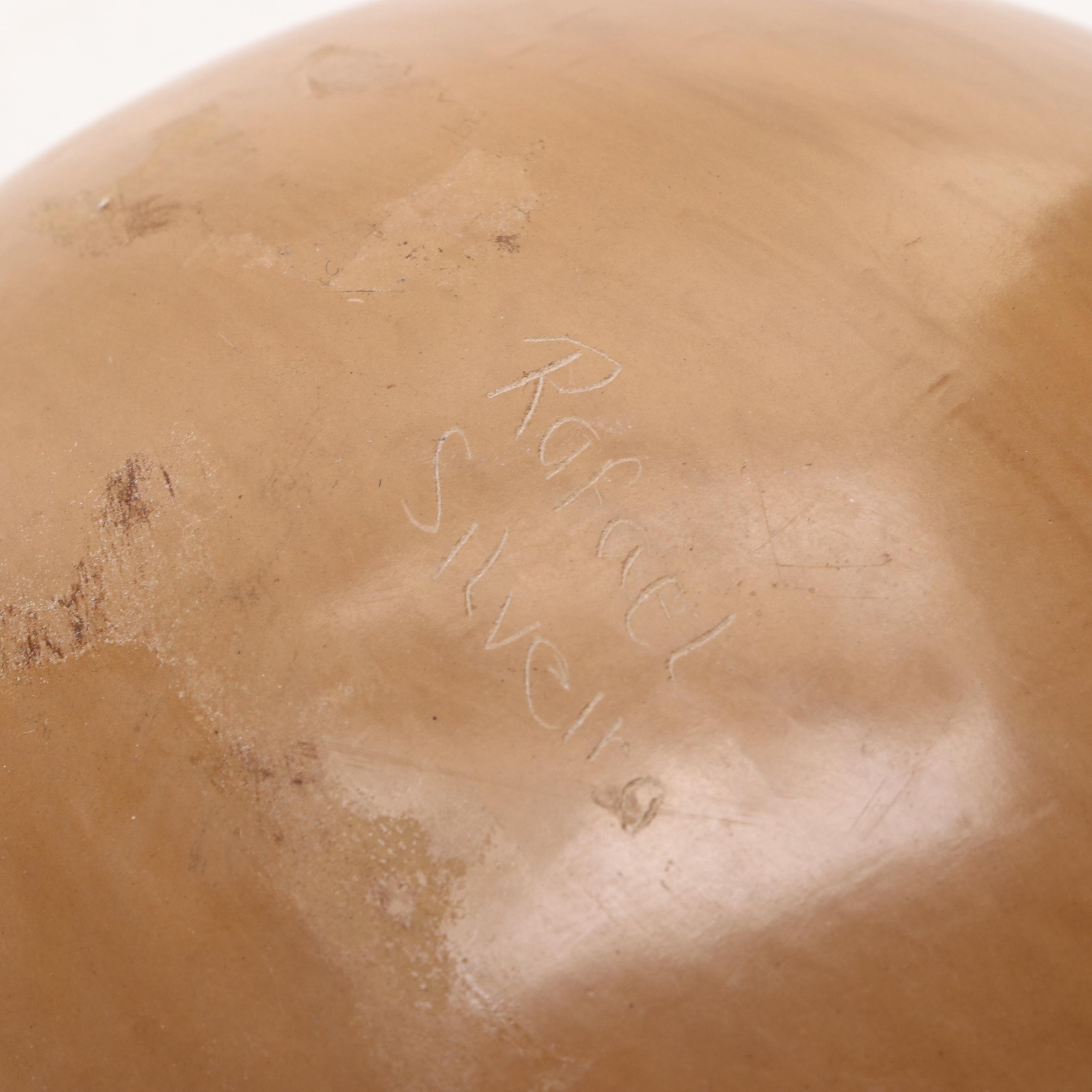 Rafael Silveira Mexican Earthenware Olla with Pueblo Style Vase