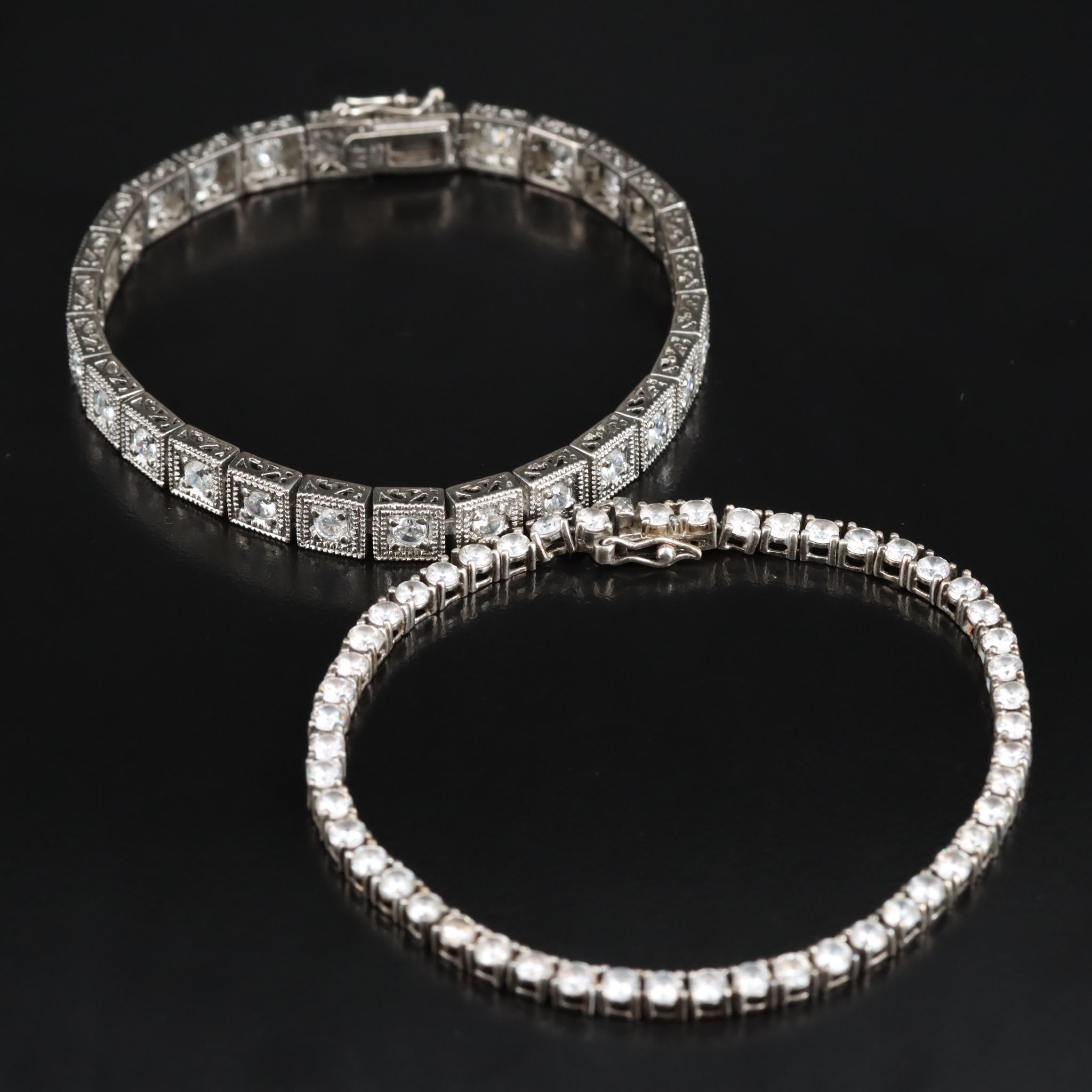 Sterling CZ Line Bracelets