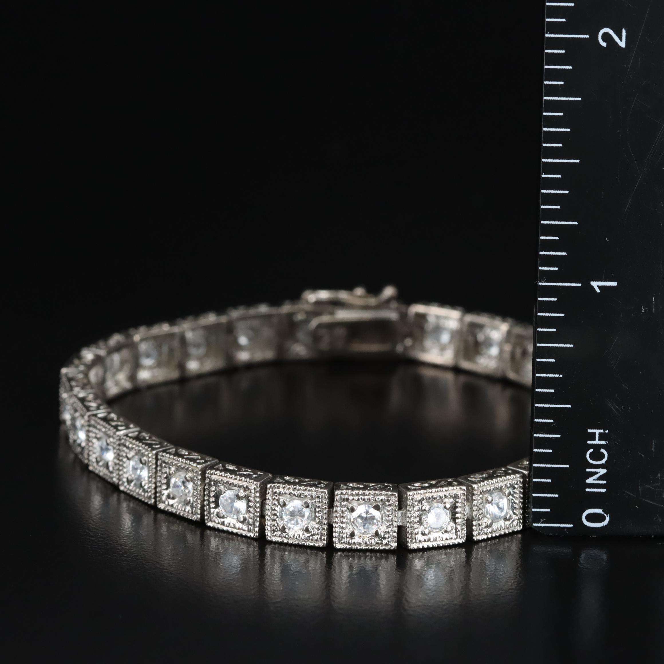 Sterling CZ Line Bracelets