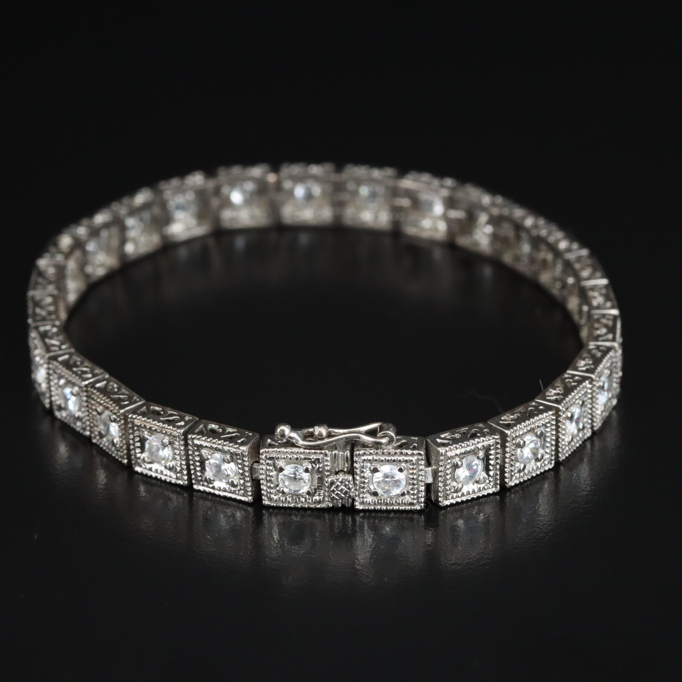 Sterling CZ Line Bracelets