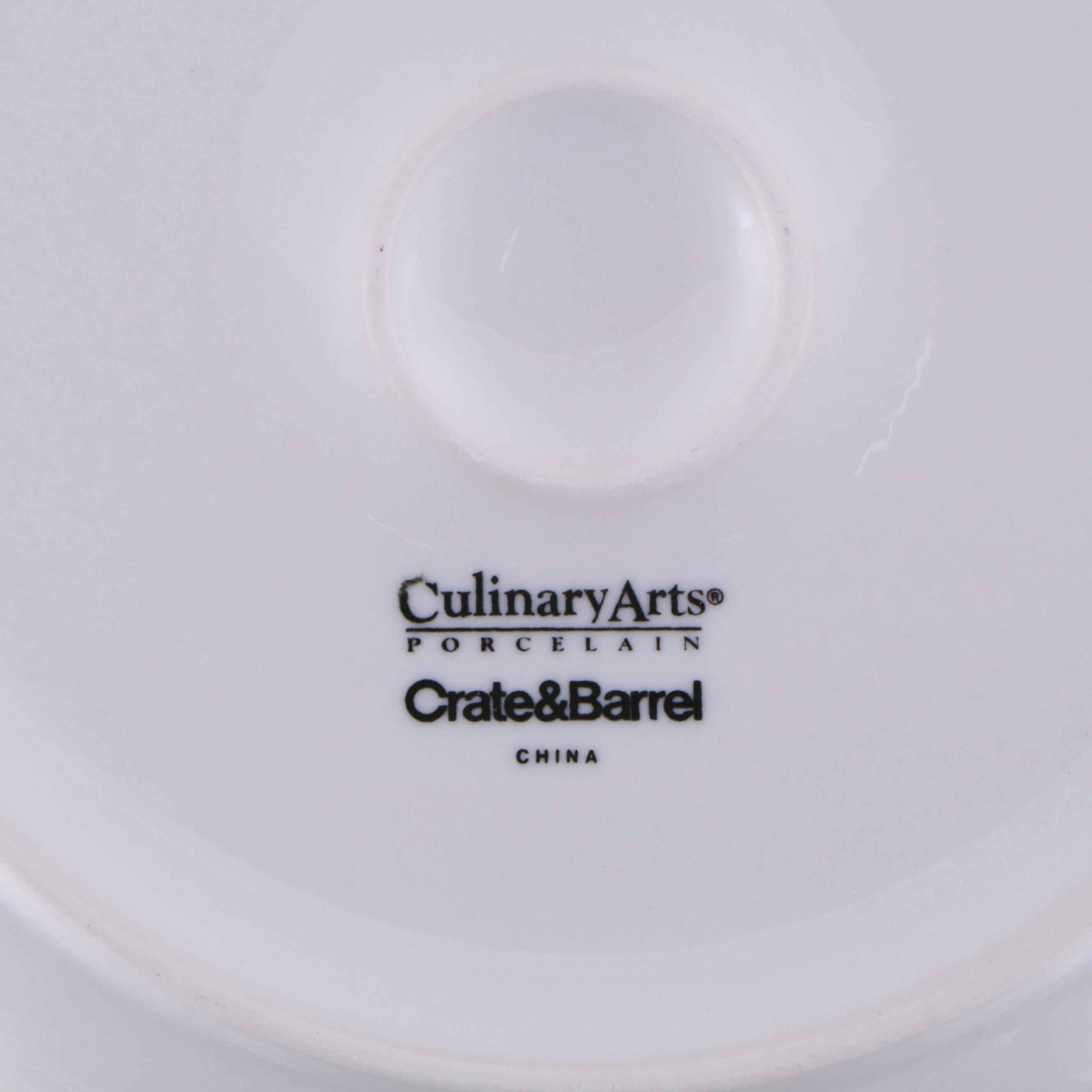 Crate & Barrel Culinary Arts and Other Porcelain Dinnerware