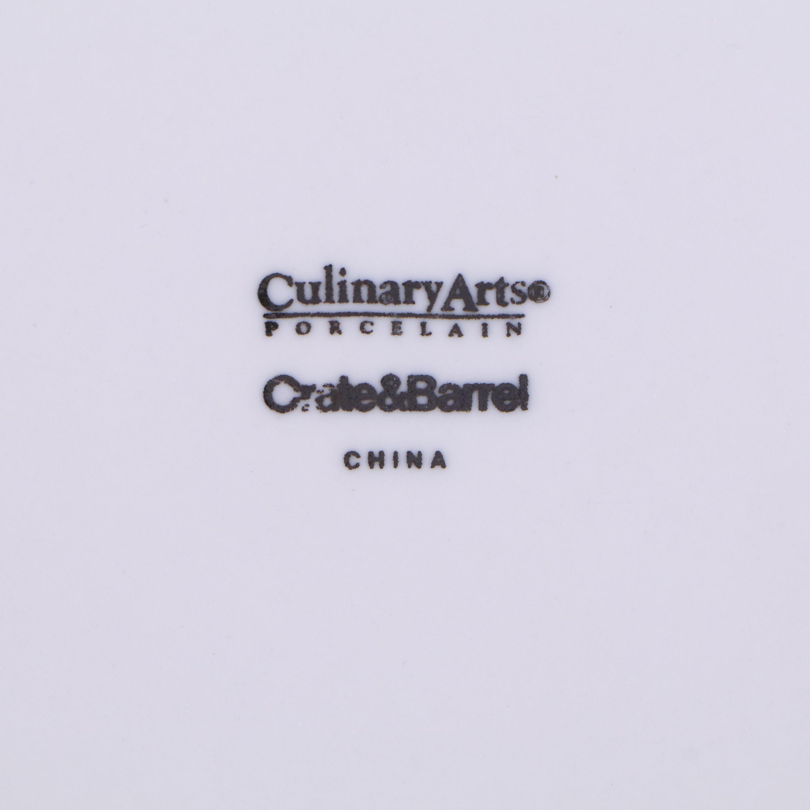 Crate & Barrel Culinary Arts and Other Porcelain Dinnerware