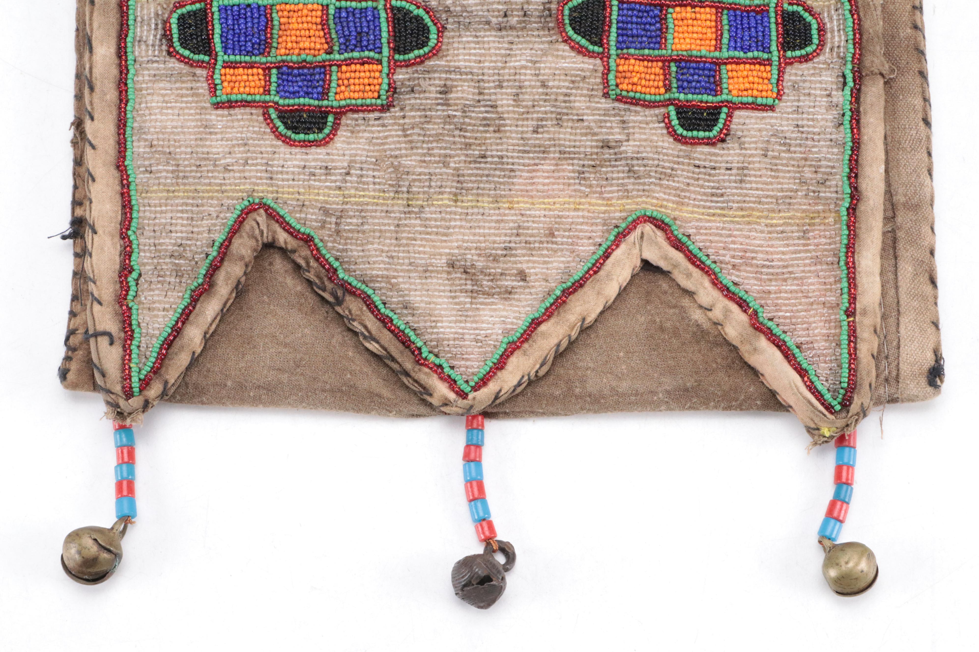 Yoruba African Beaded Fabric Divination Bag