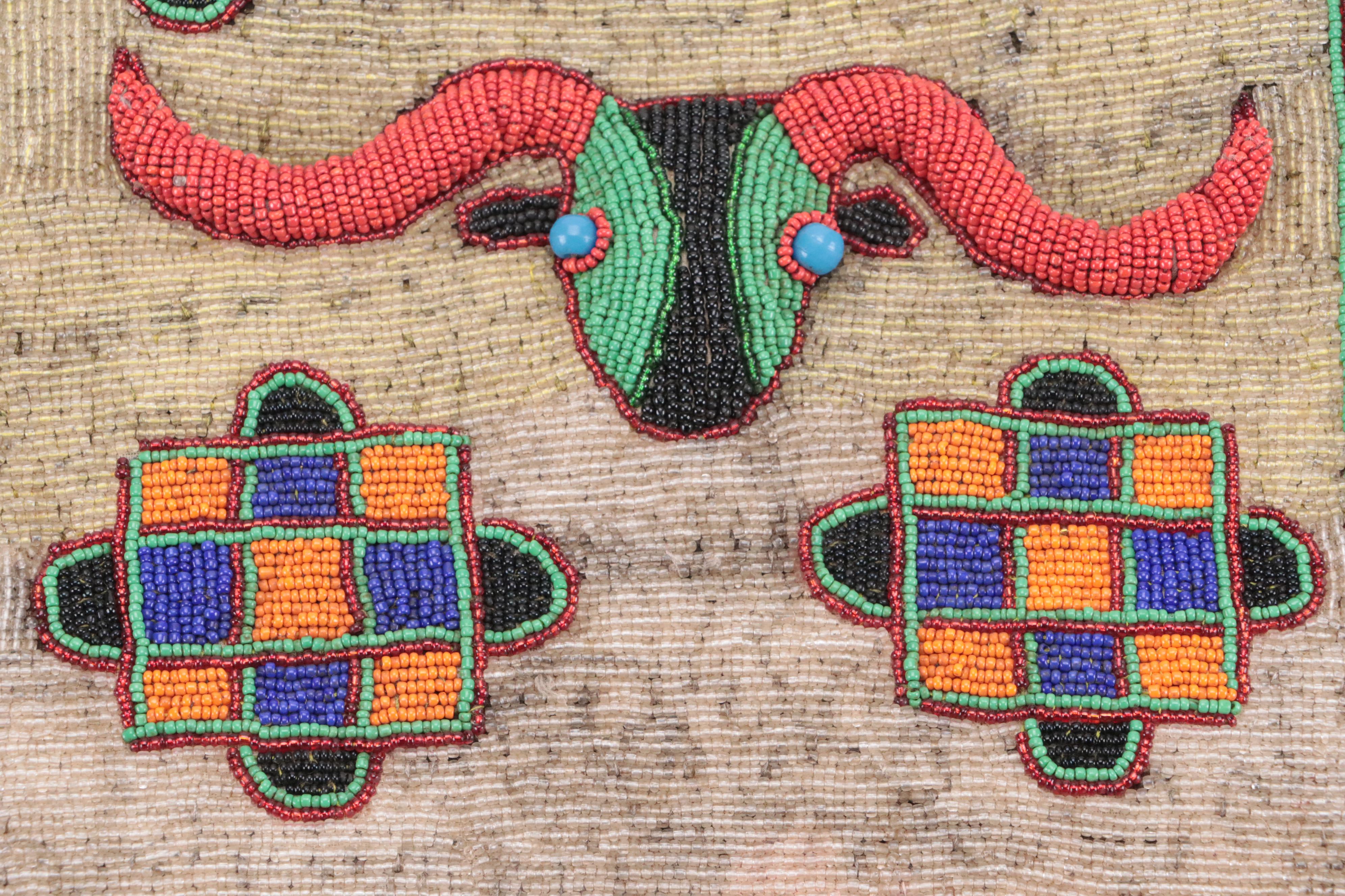 Yoruba African Beaded Fabric Divination Bag