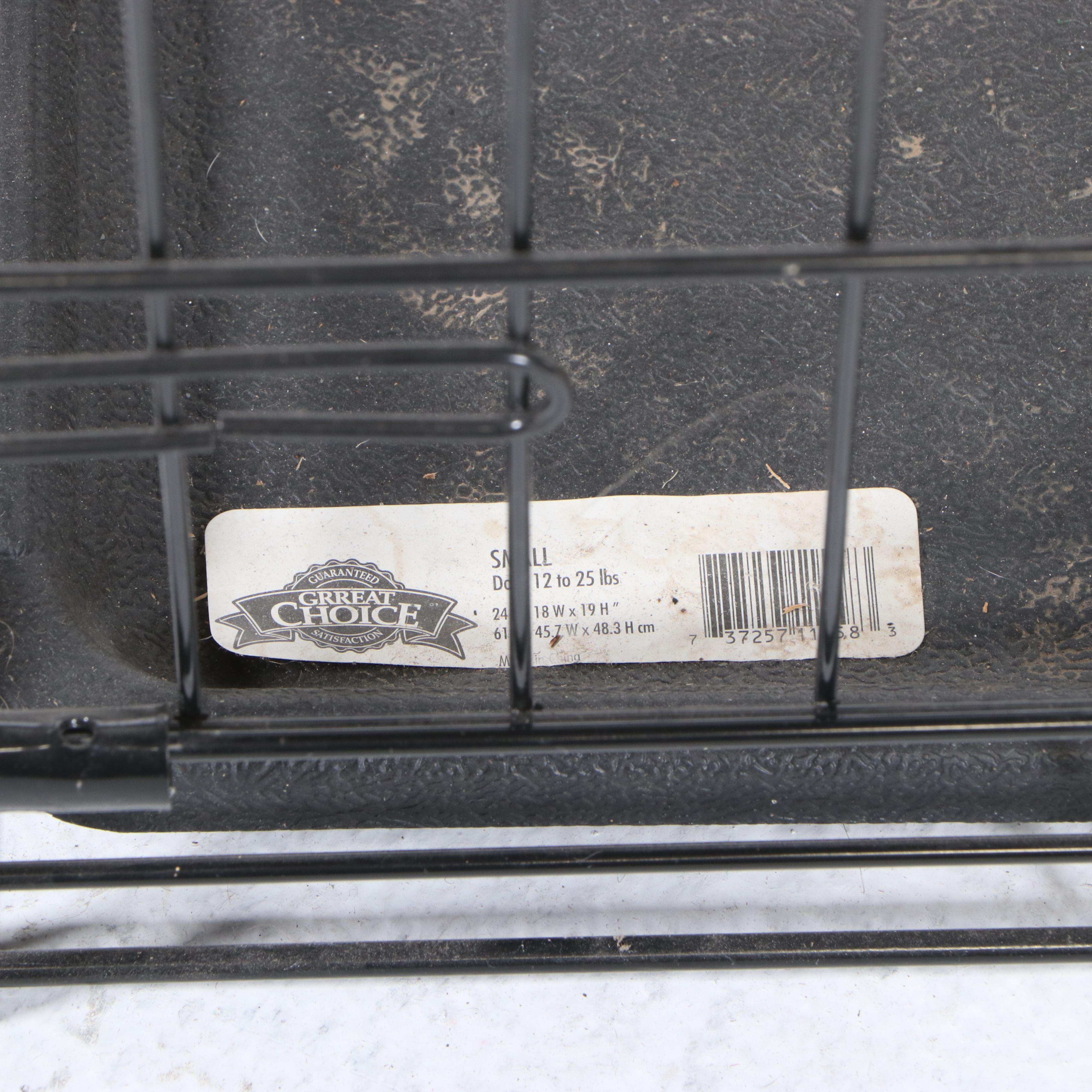 Grreat Choice EpoxyCoated Wire Dog Crate with Plastic Liner and Bowl