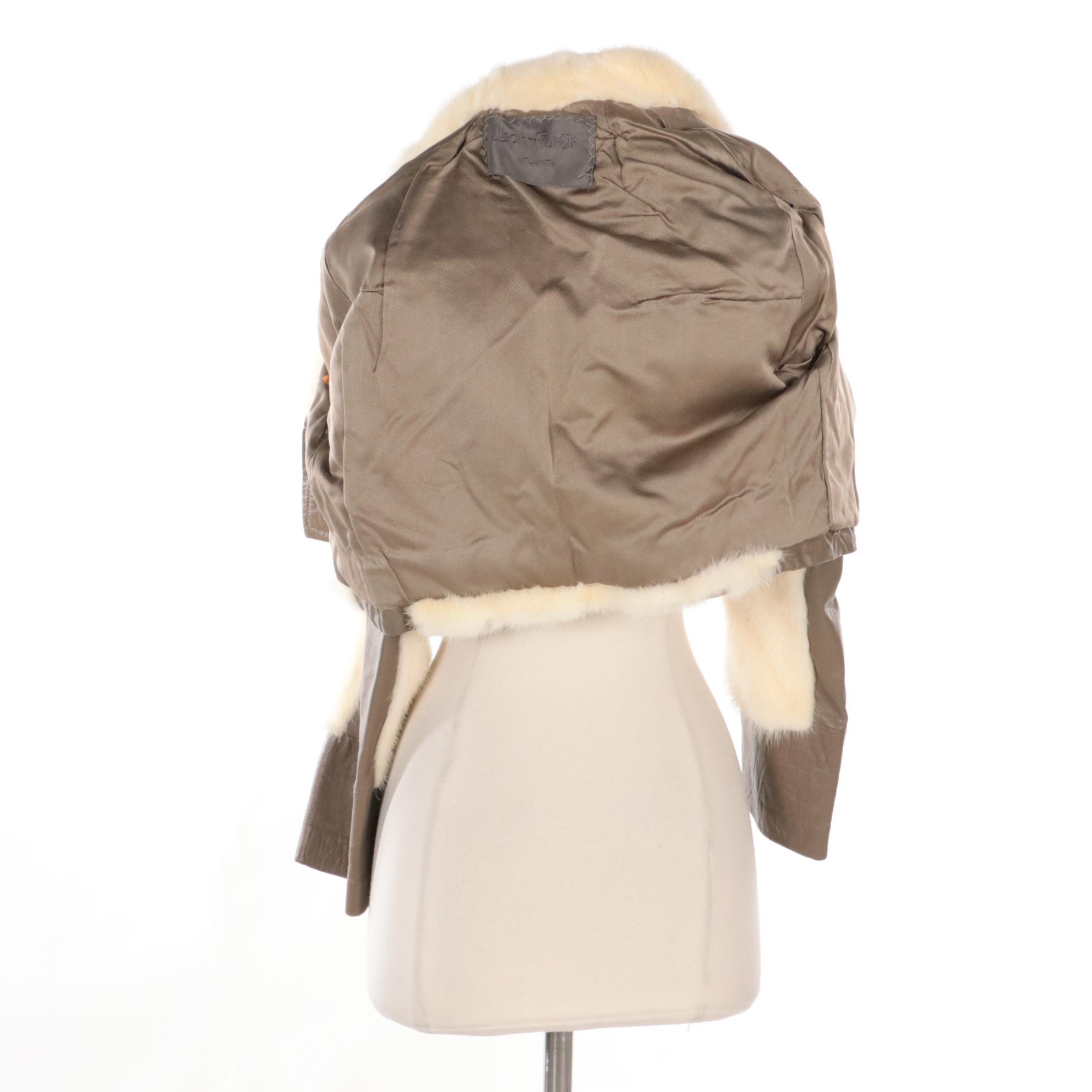 Mink Fur and Leather Cropped Jacket from Leon Frohsin