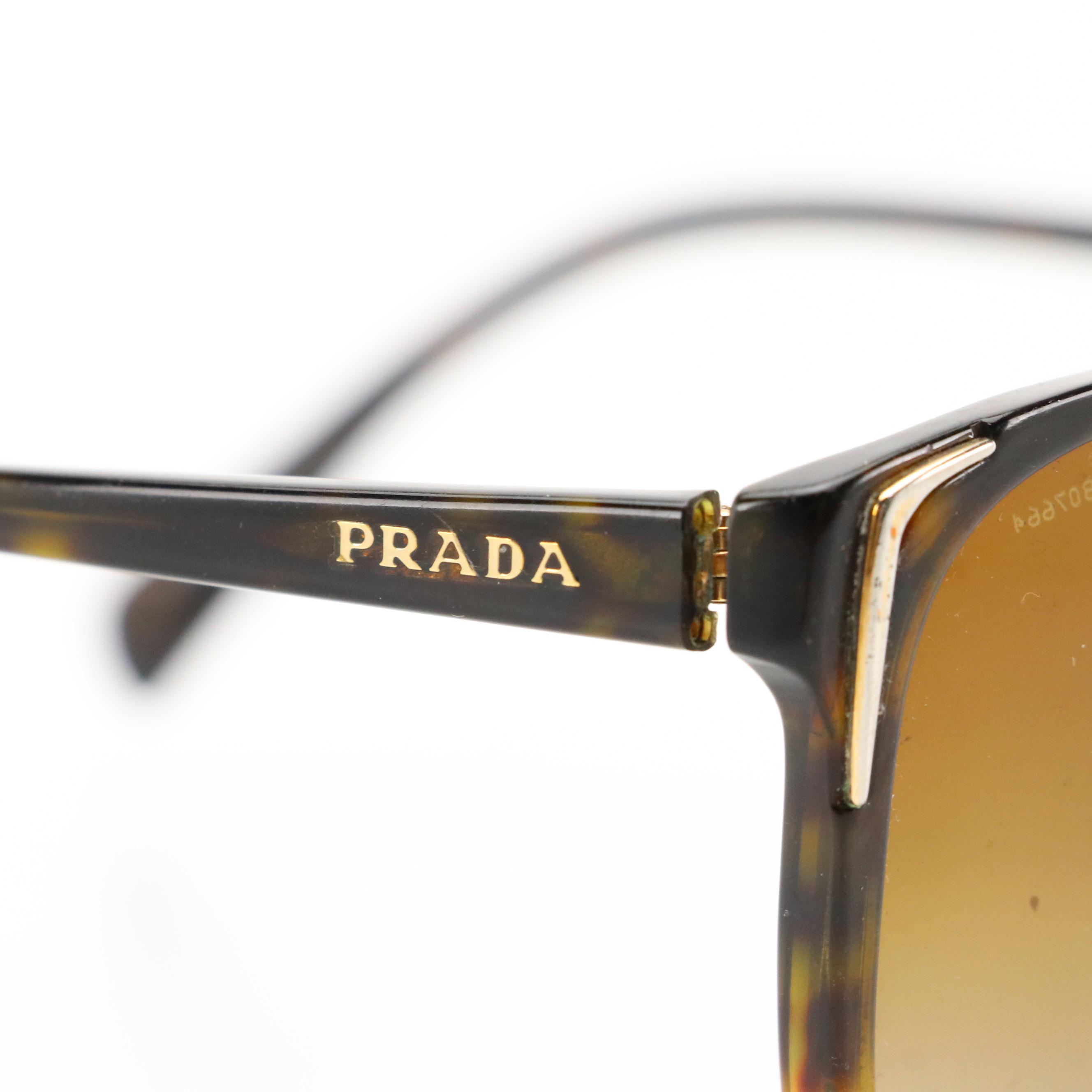 Prada SPR 2AU-6E1 Havana Brown Polarized Sunglasses