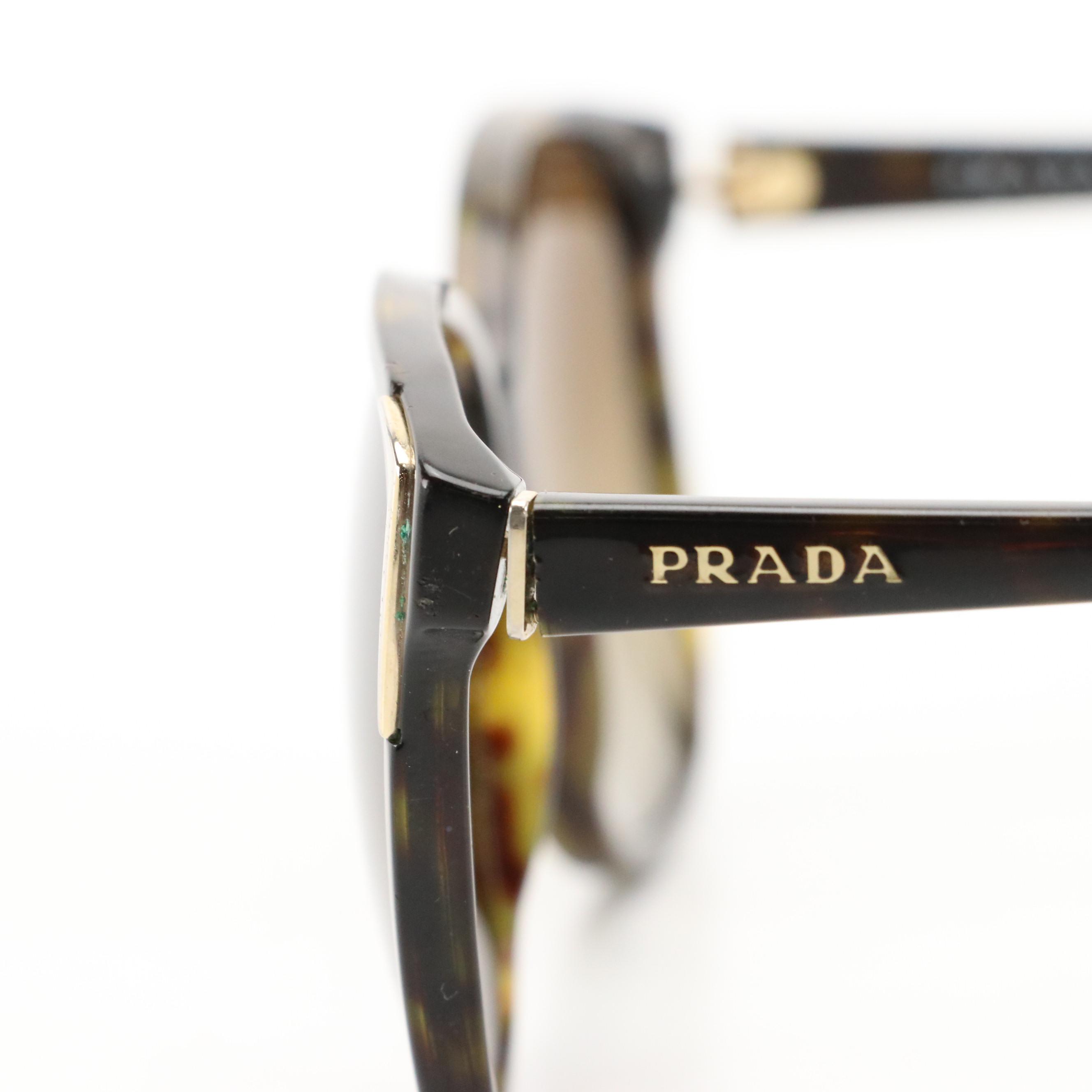 Prada SPR 2AU-6E1 Havana Brown Polarized Sunglasses
