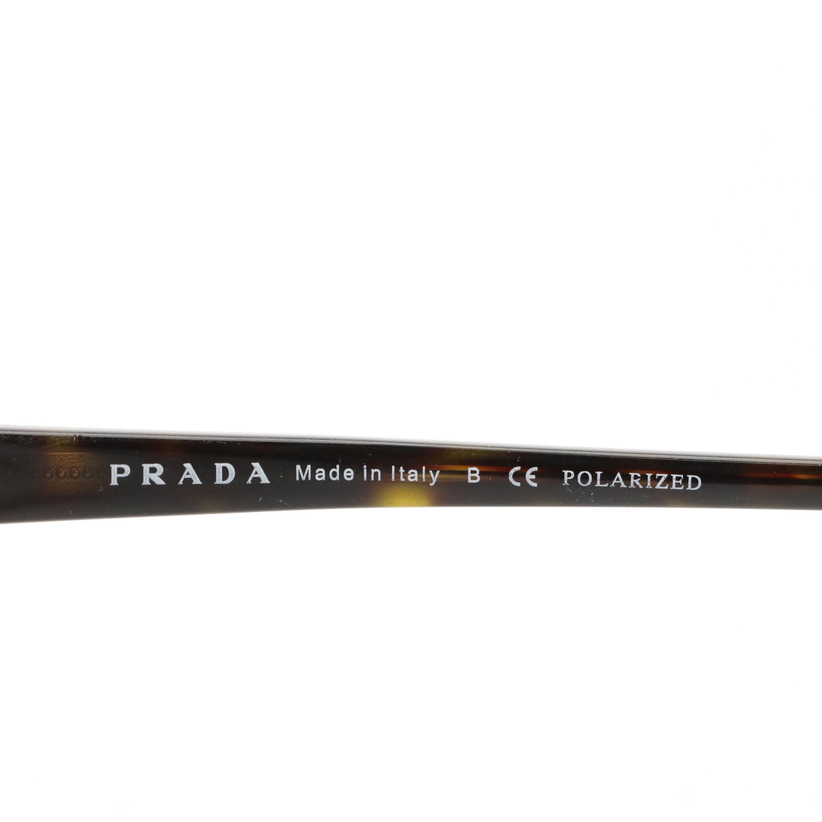 Prada SPR 2AU-6E1 Havana Brown Polarized Sunglasses