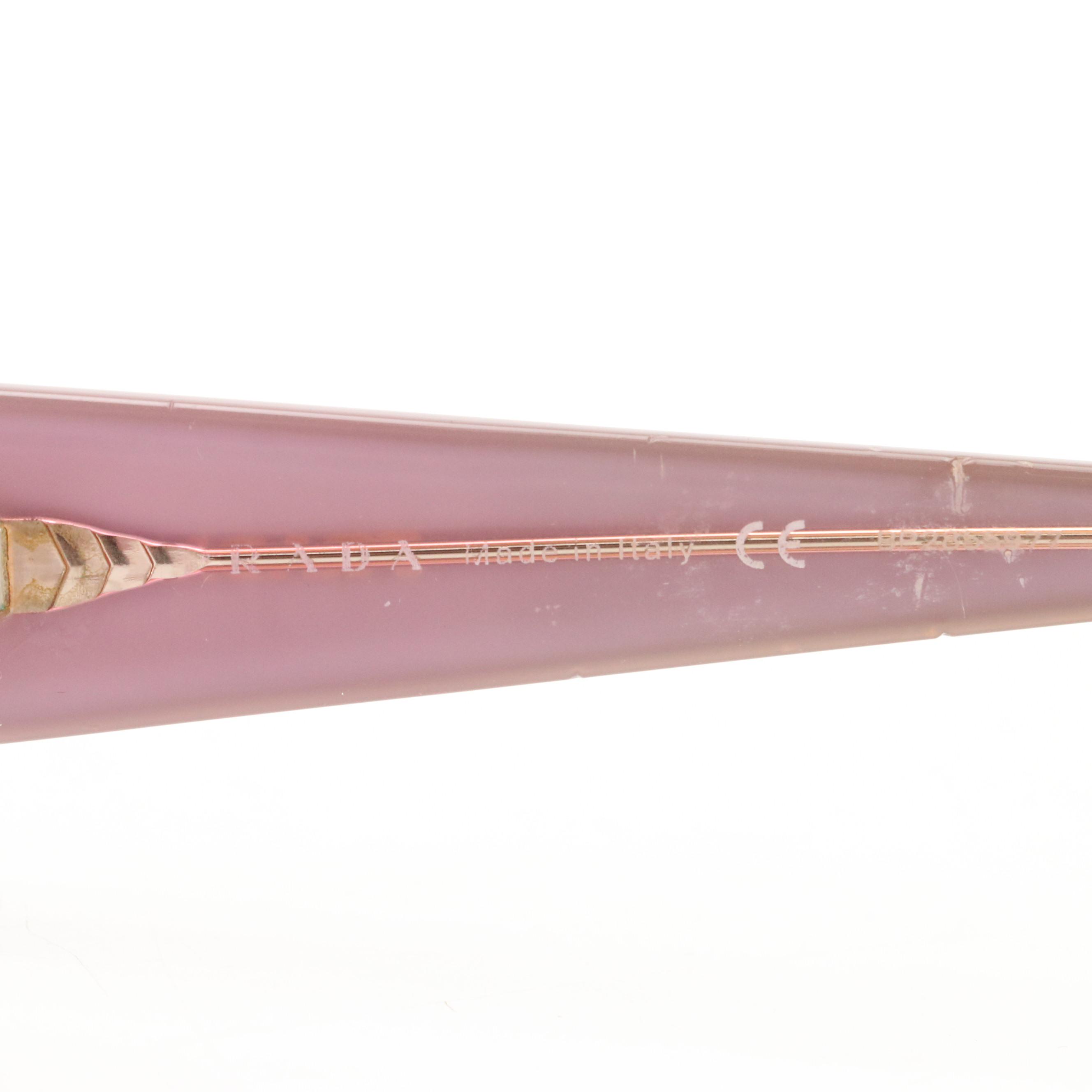 Prada VPR 10F 3AX-1O1 Black and Lavender Eyeglasses in Case