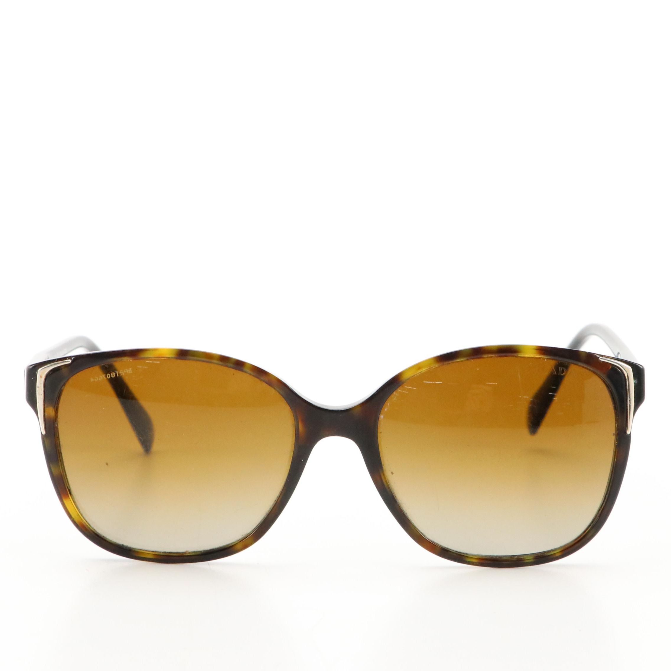 Prada SPR 2AU-6E1 Havana Brown Polarized Sunglasses