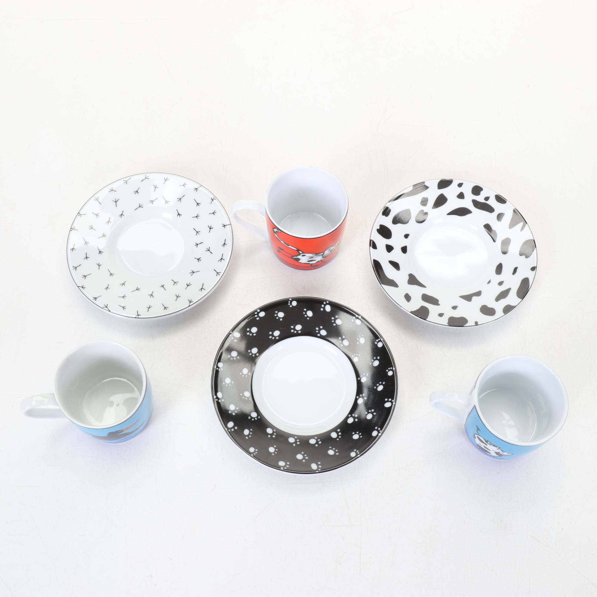 Nespresso CitiZ Espresso Machine with Konitz Porcelain Espresso Cups and Saucers