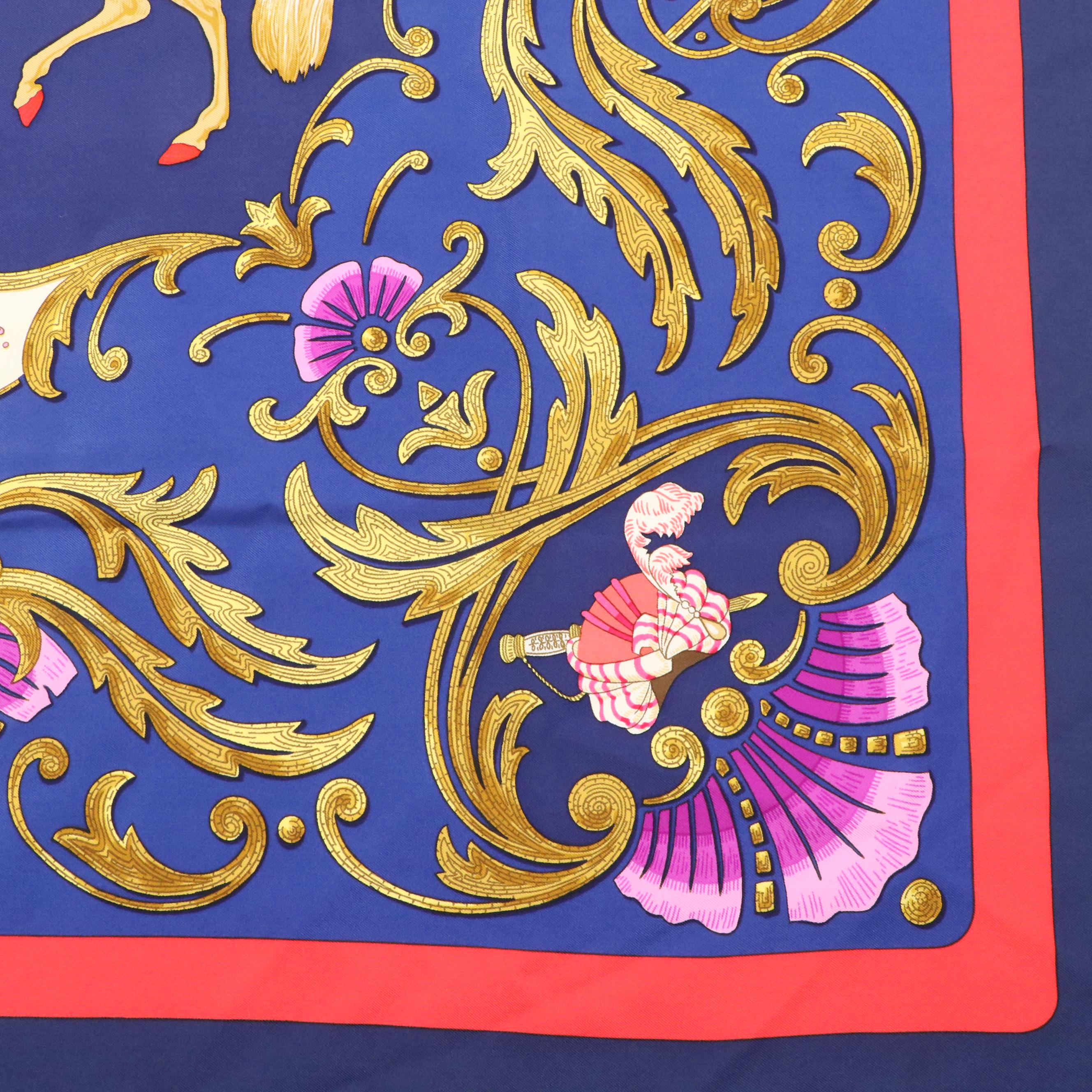 Hermès "Cheval Turc" Silk Twill Scarf 90