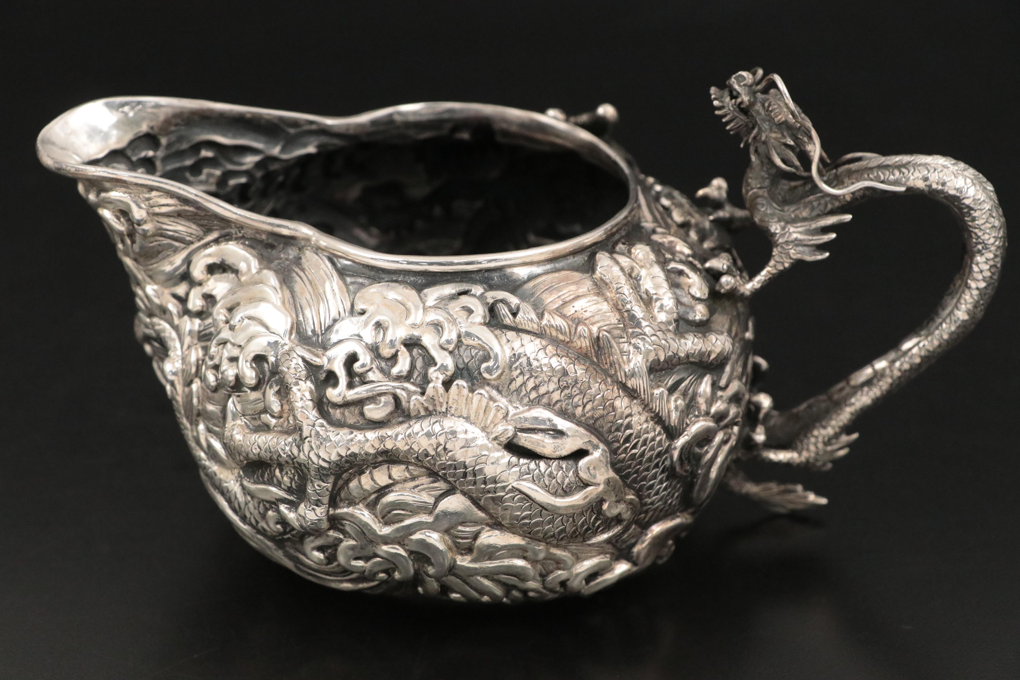 Samurai Shokai Japanese Sterling Silver Creamer