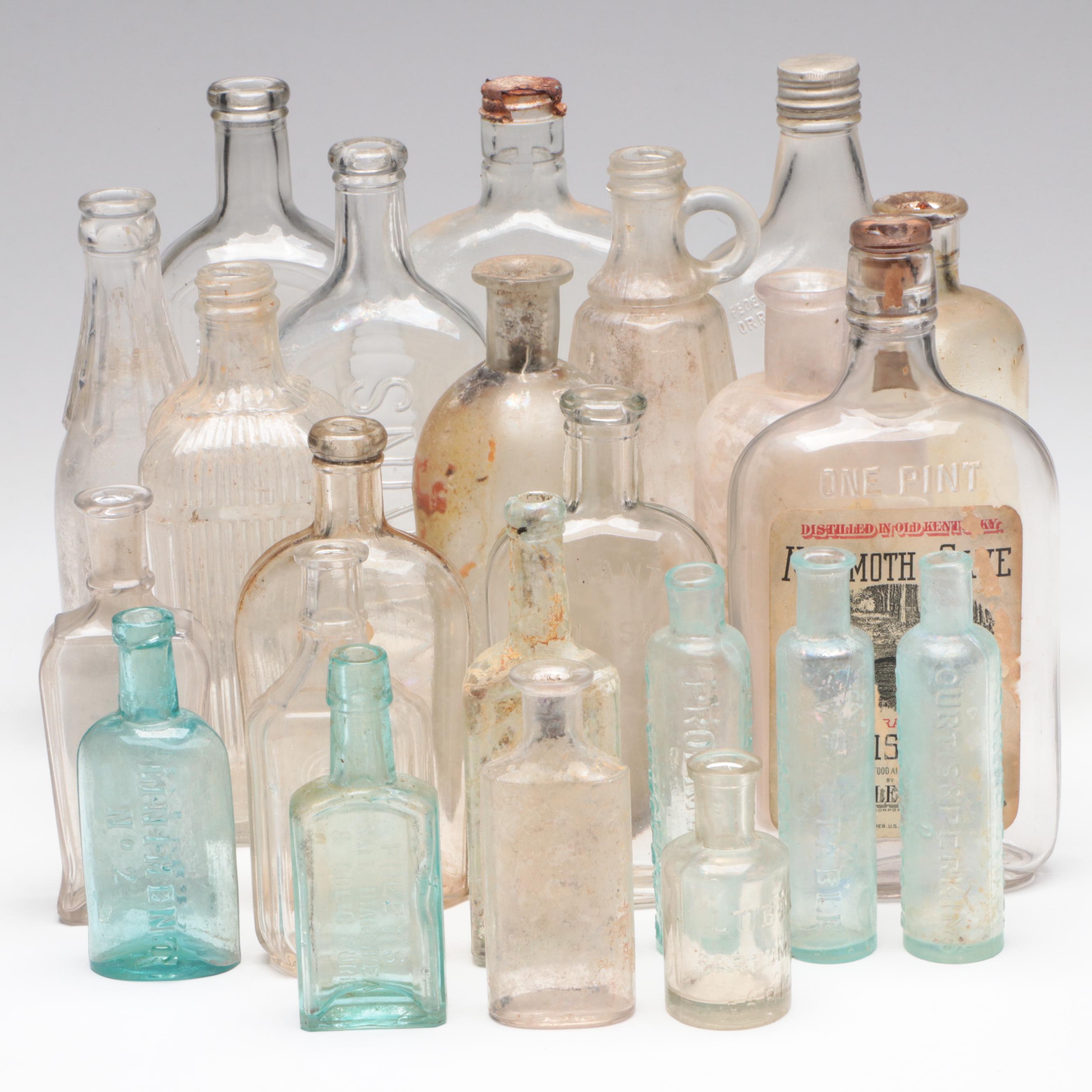 Watkins, Mammoth Cave Whiskey and Other Glass Bottles