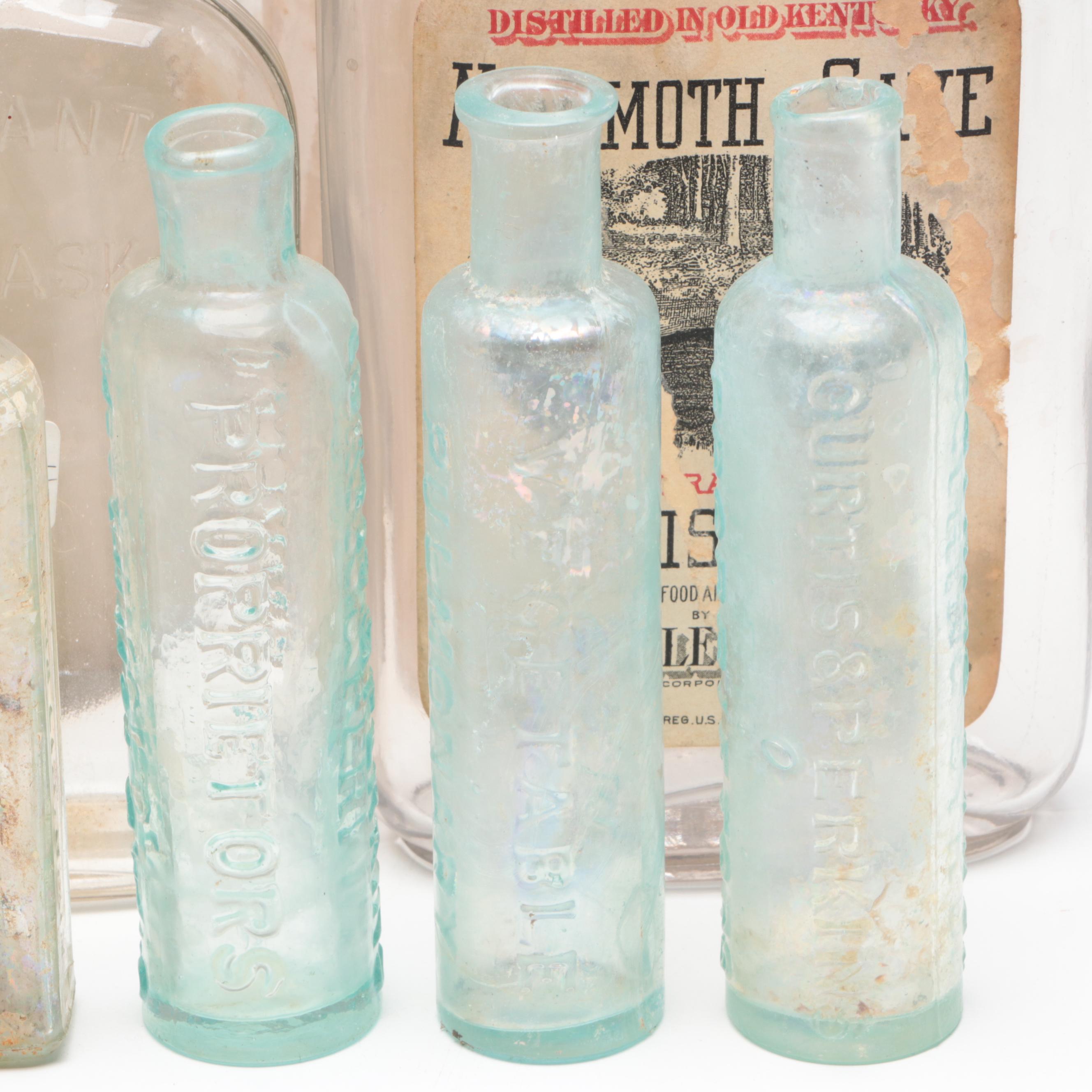 Watkins, Mammoth Cave Whiskey and Other Glass Bottles