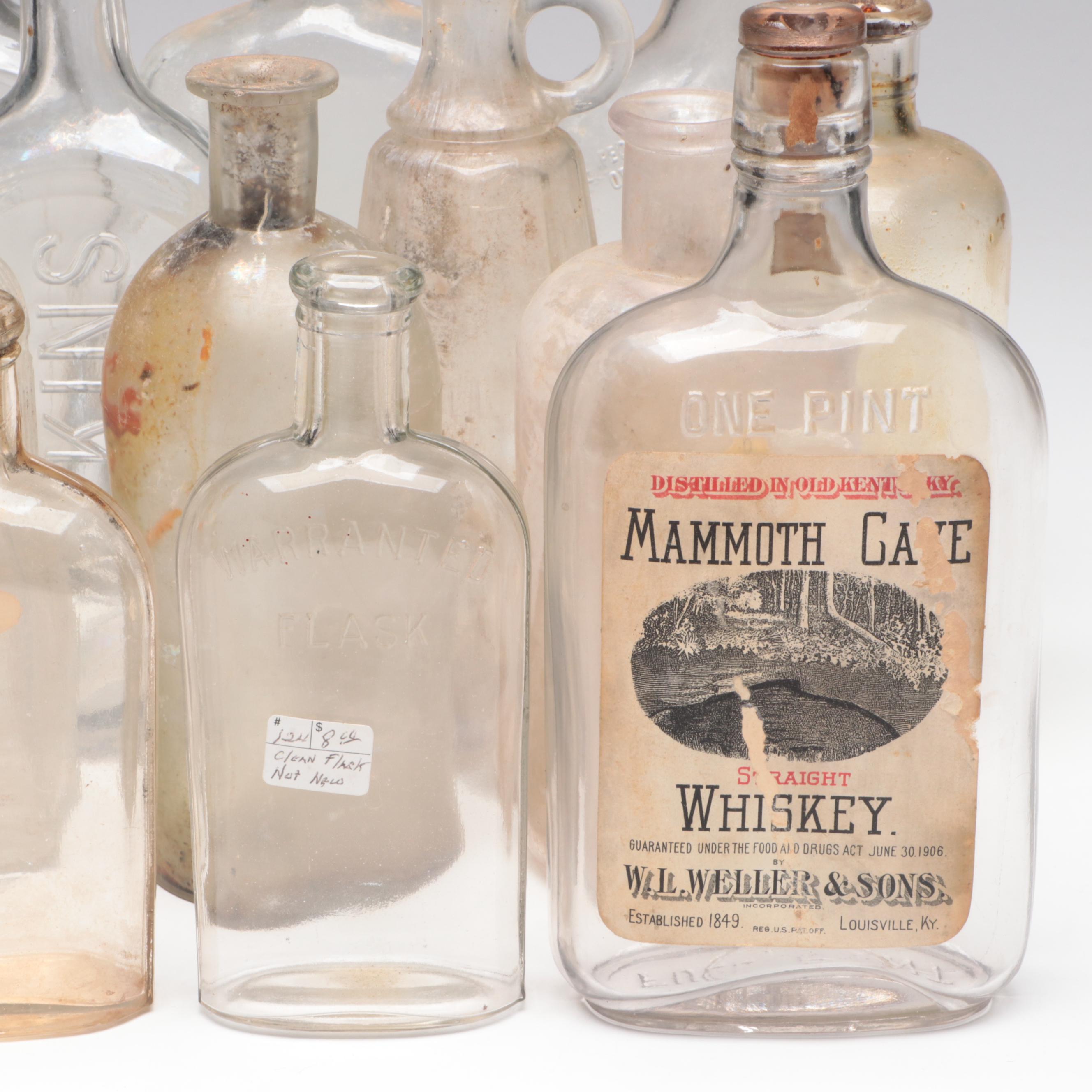 Watkins, Mammoth Cave Whiskey and Other Glass Bottles