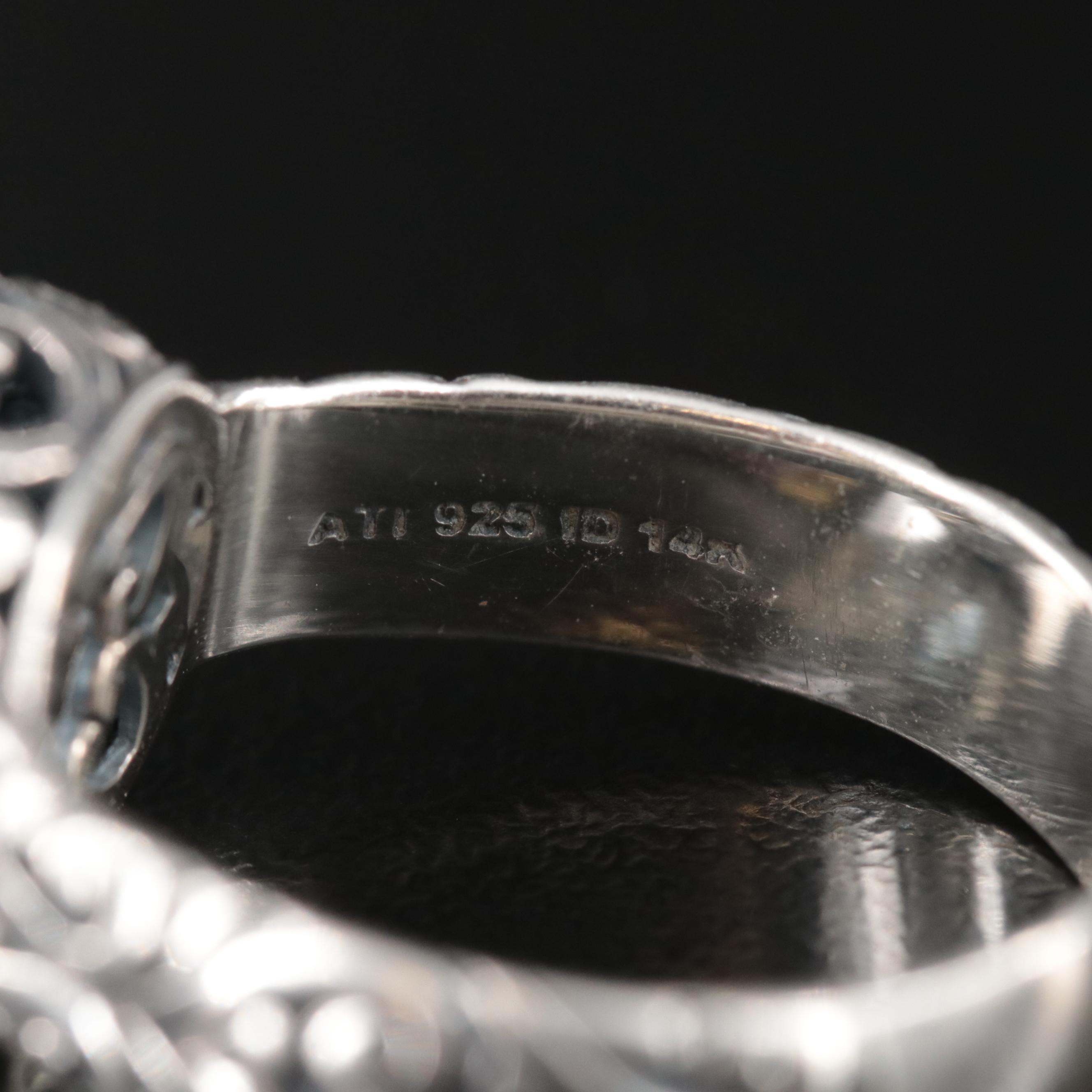 Sterling Topaz Ring with 14K Accents