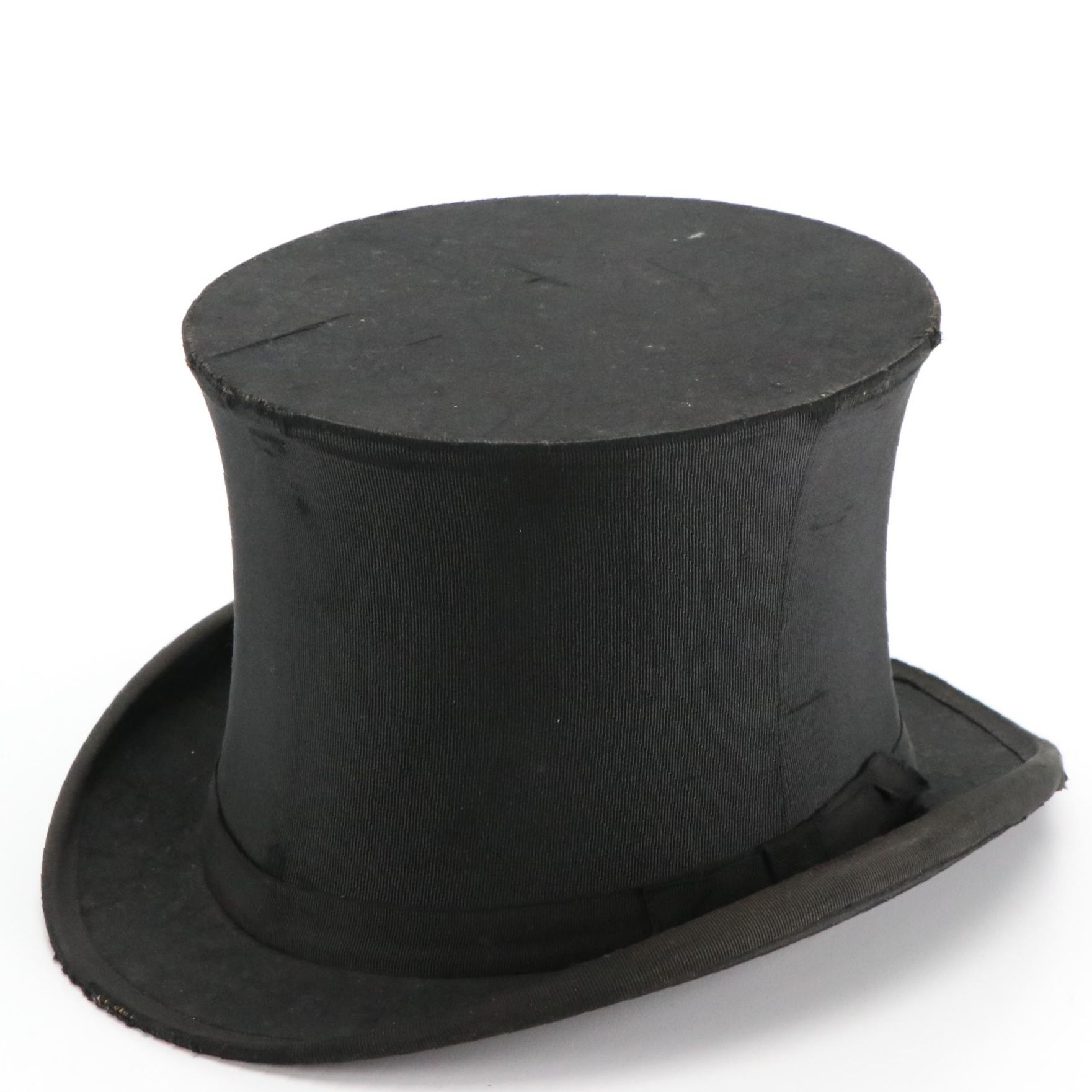 Antique Dunlap & Co. Grosgrain Collapsible Top Hat with Thomas Begg Hat Box