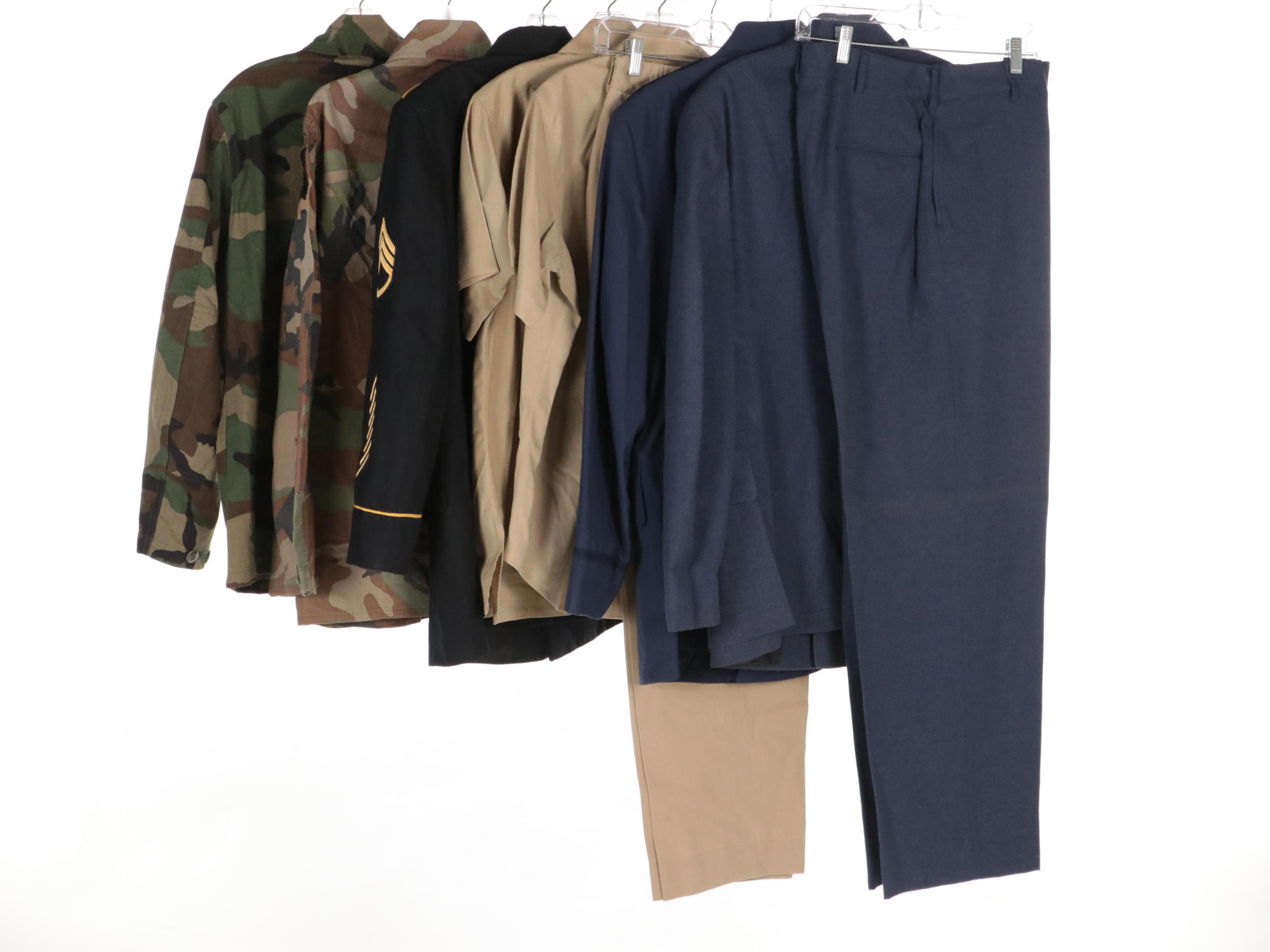 Men's Vietnam Era USAF Uniforms and Gulf War Era U.S. Army Uniforms