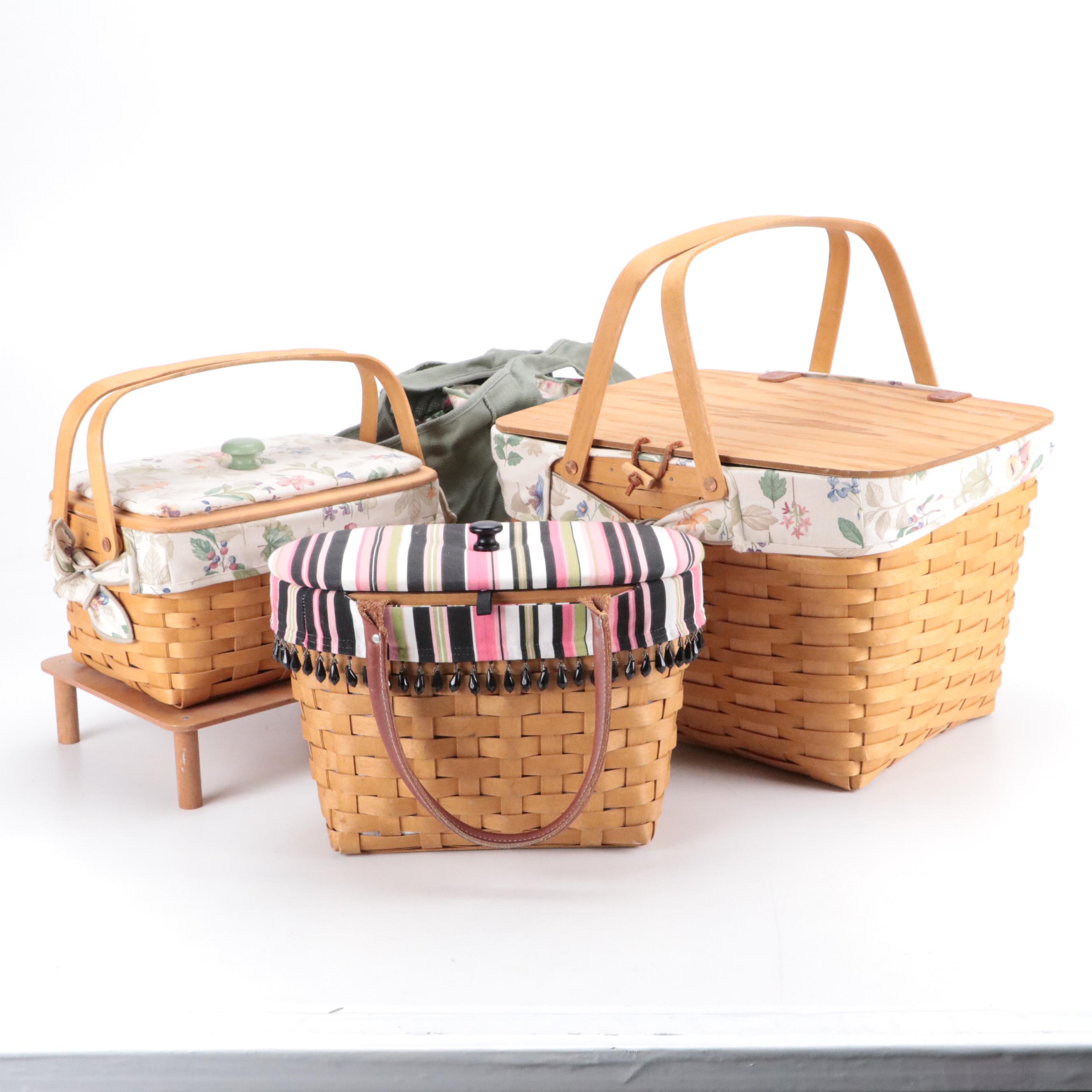 Longaberger Woven Maple Baskets with Liners