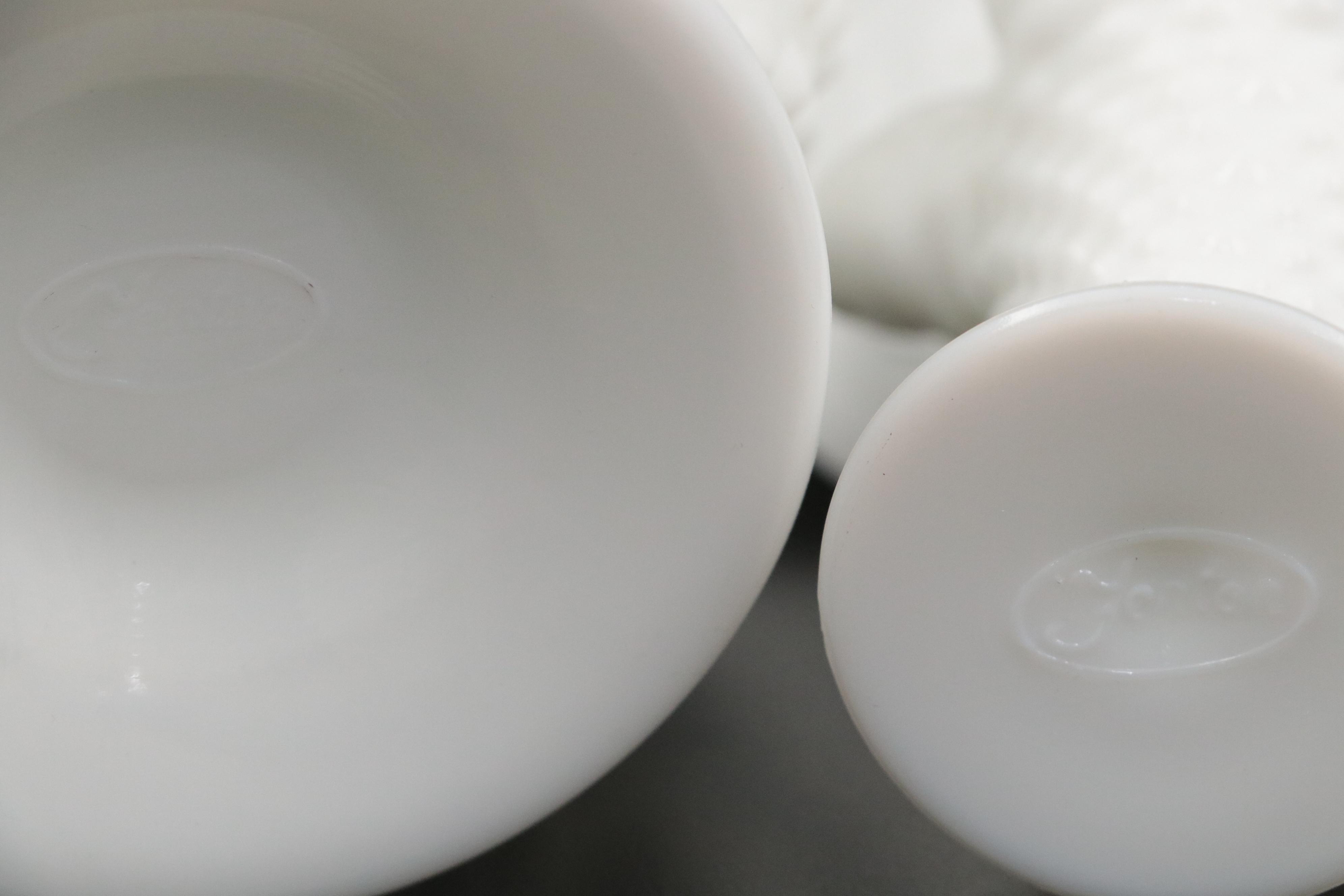 Fenton "Hobnail Milk Glass" and Other Milk Glass Table Accessories