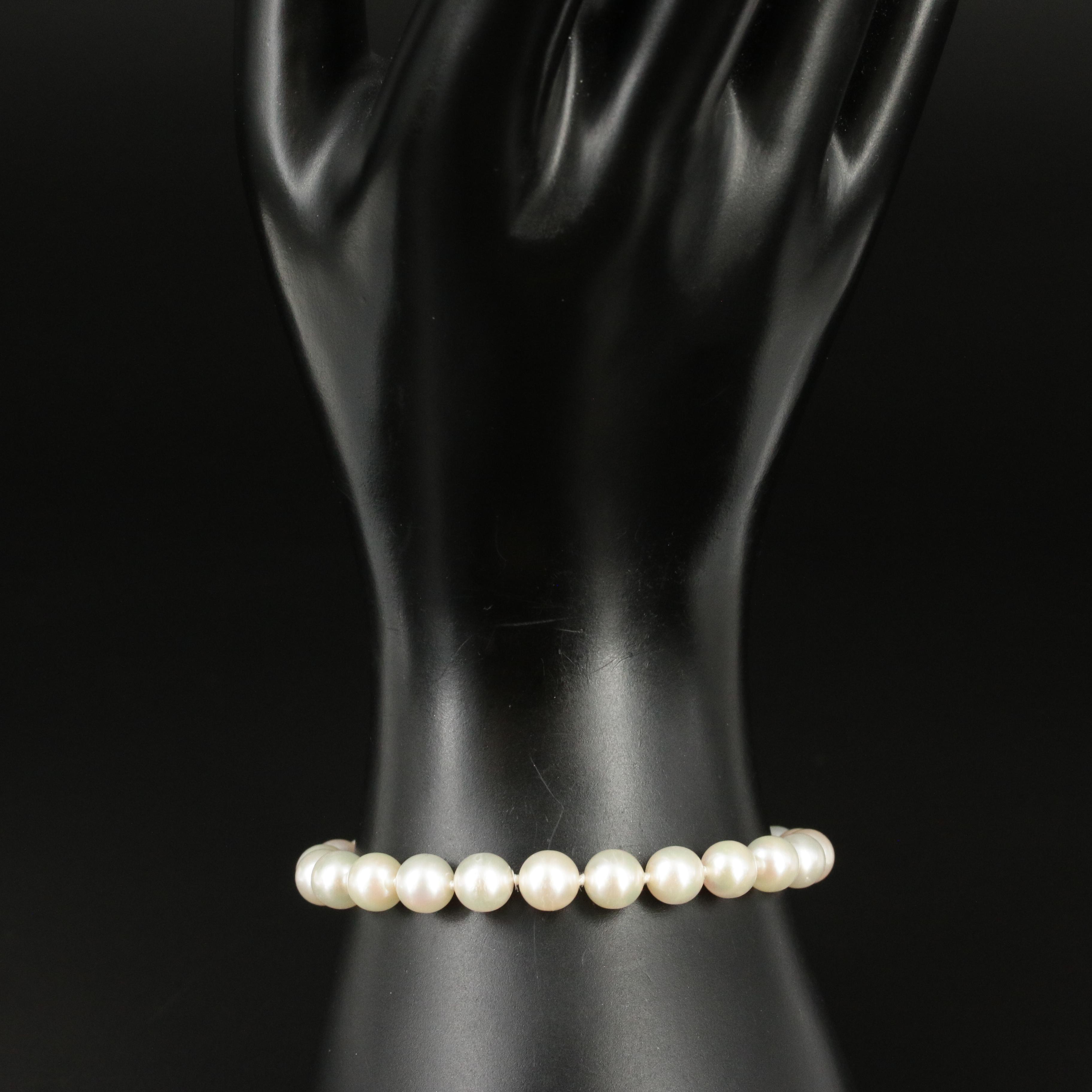 Mikimoto Pearl Bracelet with 18K Clasp