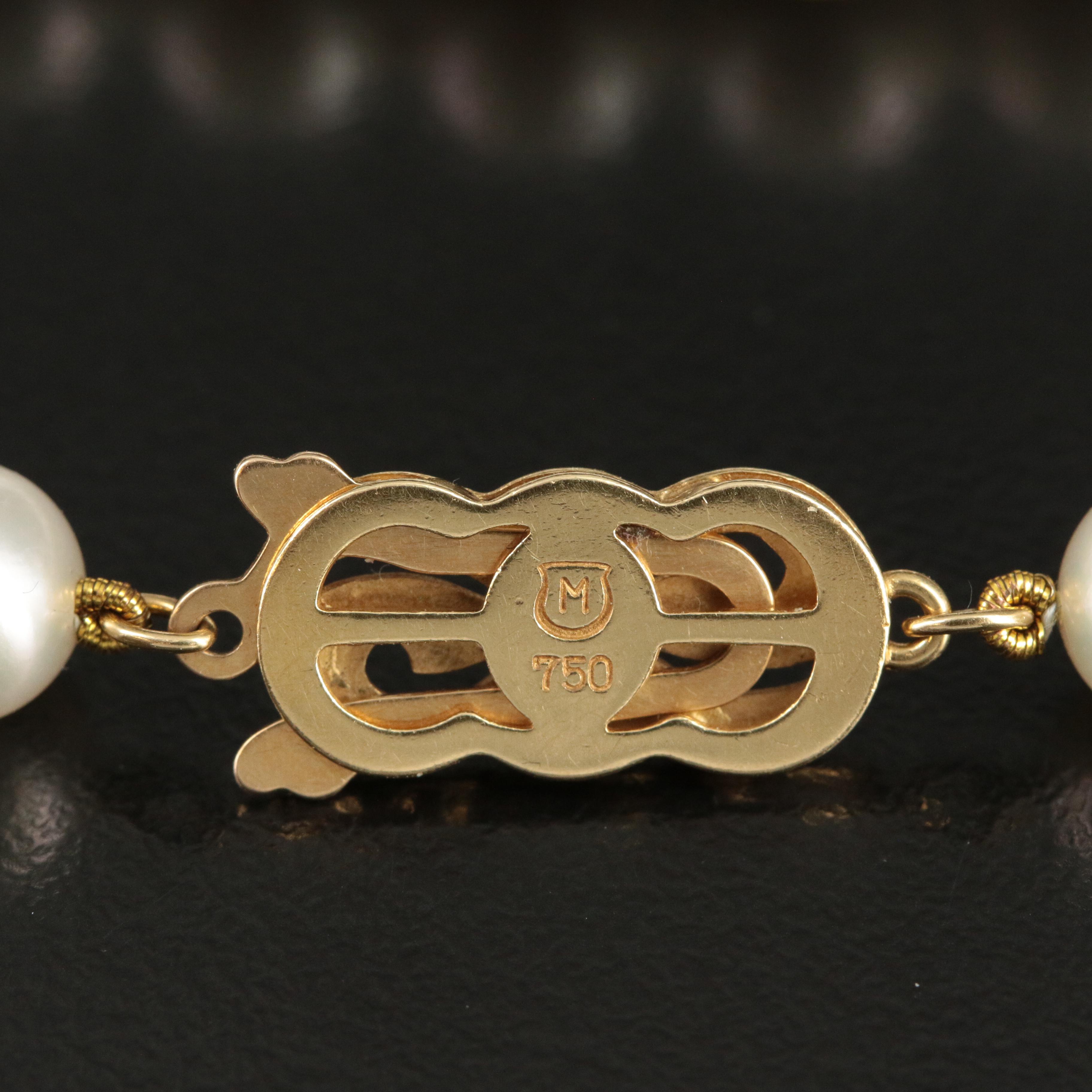 Mikimoto Pearl Bracelet with 18K Clasp