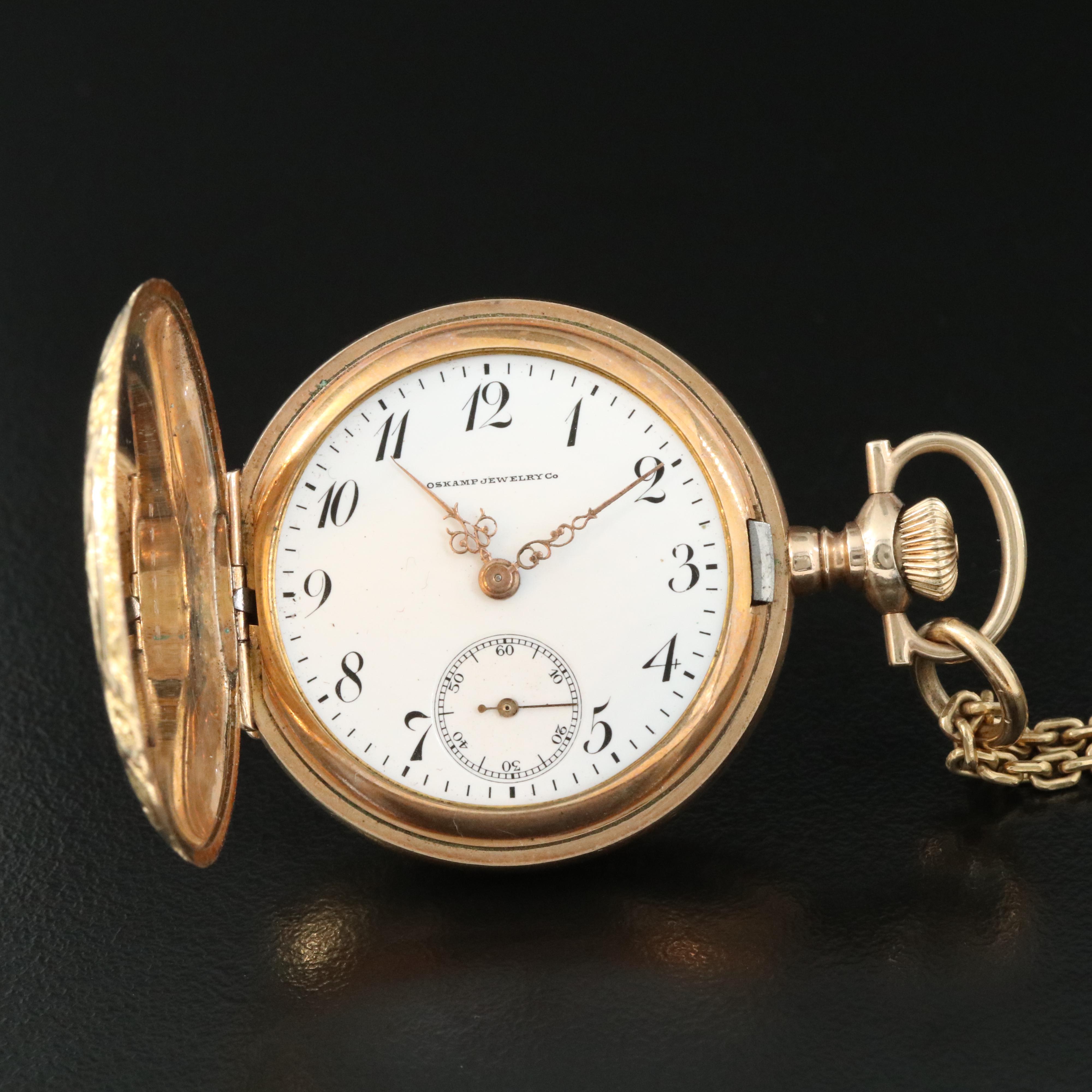 American Made Pocket Watch for Oskamp Jewelry Co.